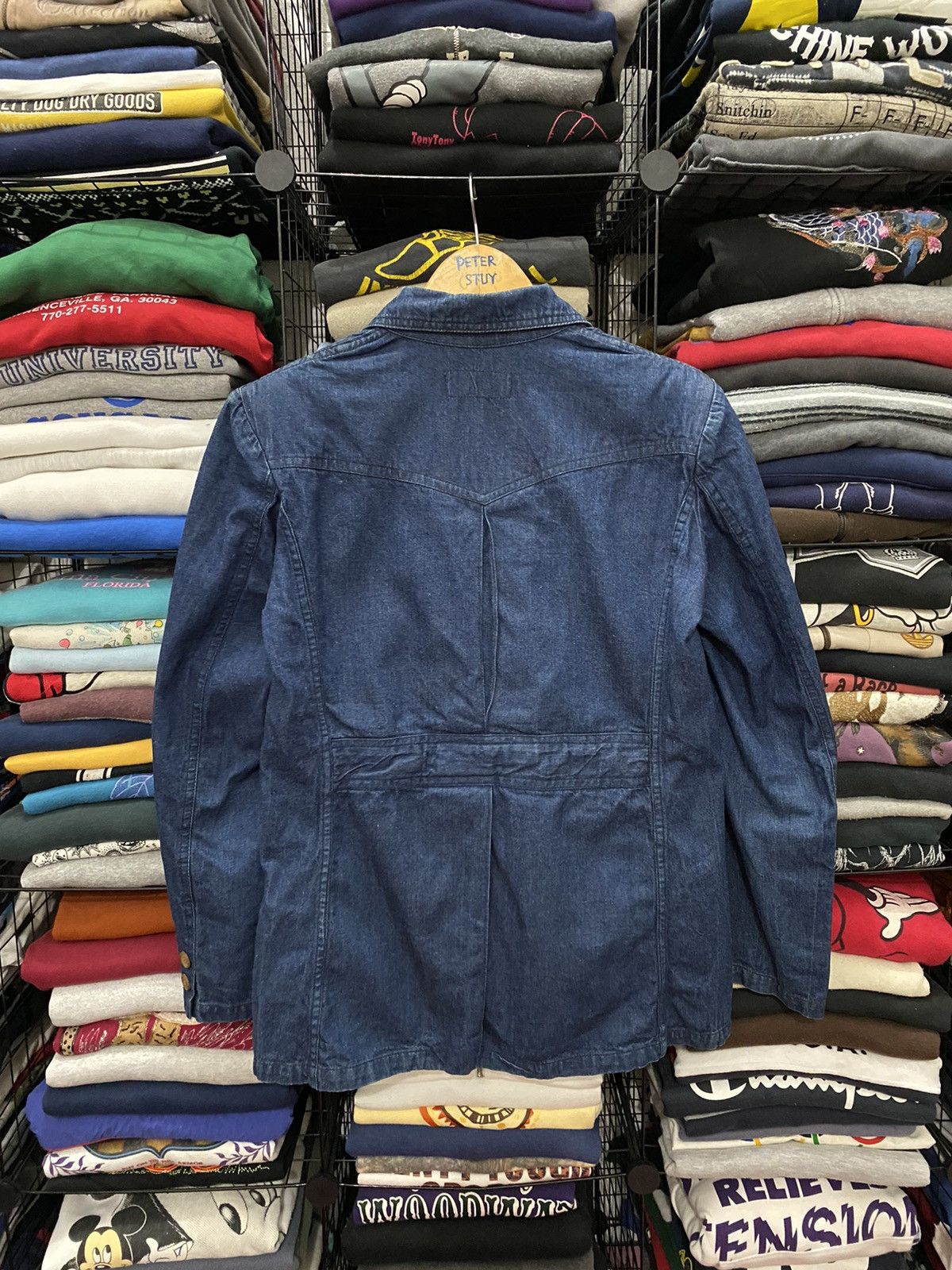 Edwin × Vintage 🔥VINTAGE 90’s EDWIN MR.50 DENIM JACKET Size US L / EU 52-54 / 3 - 4 Thumbnail