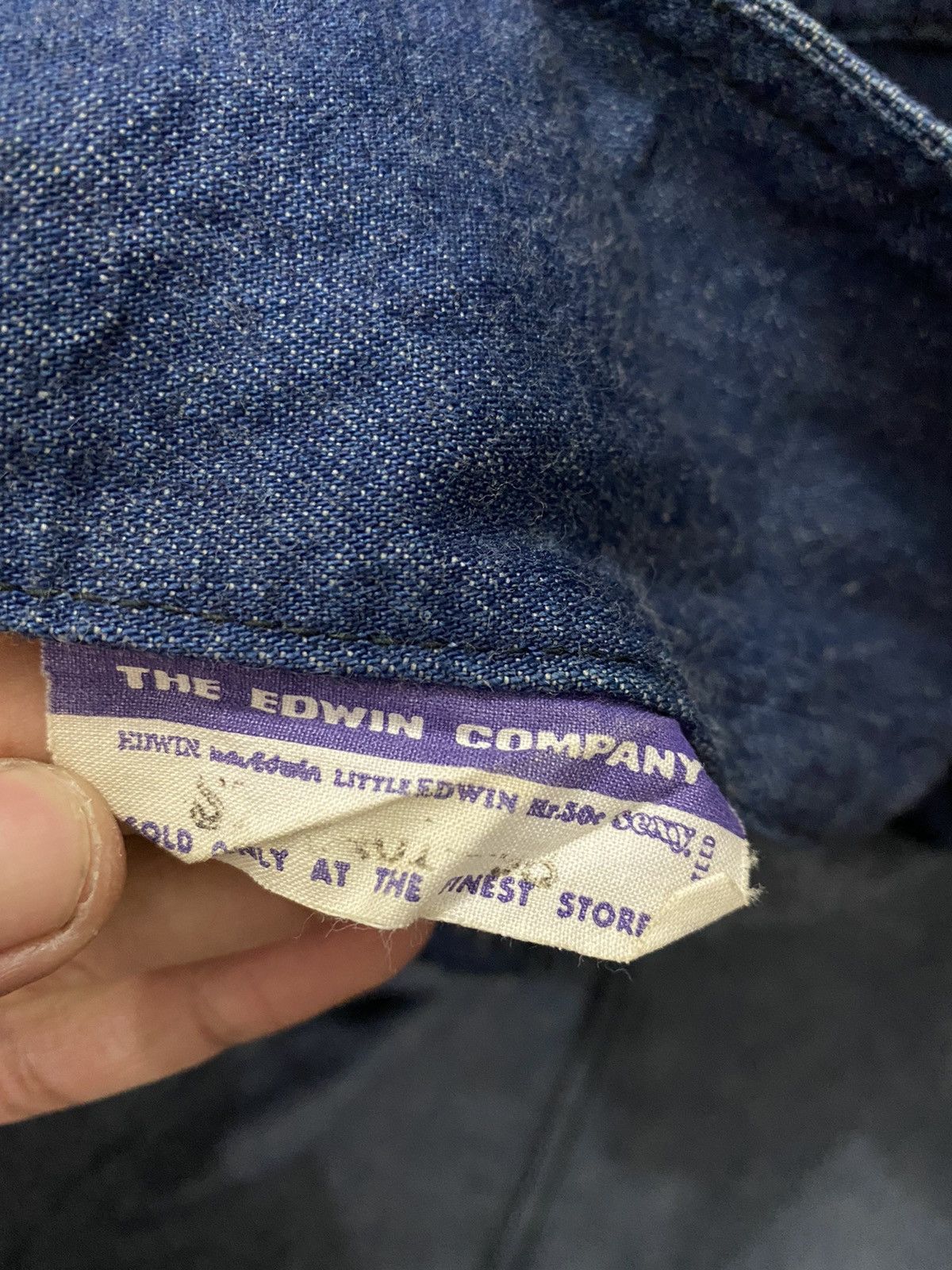Edwin × Vintage 🔥VINTAGE 90’s EDWIN MR.50 DENIM JACKET Size US L / EU 52-54 / 3 - 8 Thumbnail
