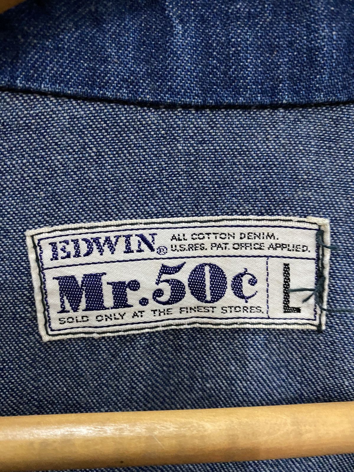 Edwin × Vintage 🔥VINTAGE 90’s EDWIN MR.50 DENIM JACKET Size US L / EU 52-54 / 3 - 7 Thumbnail