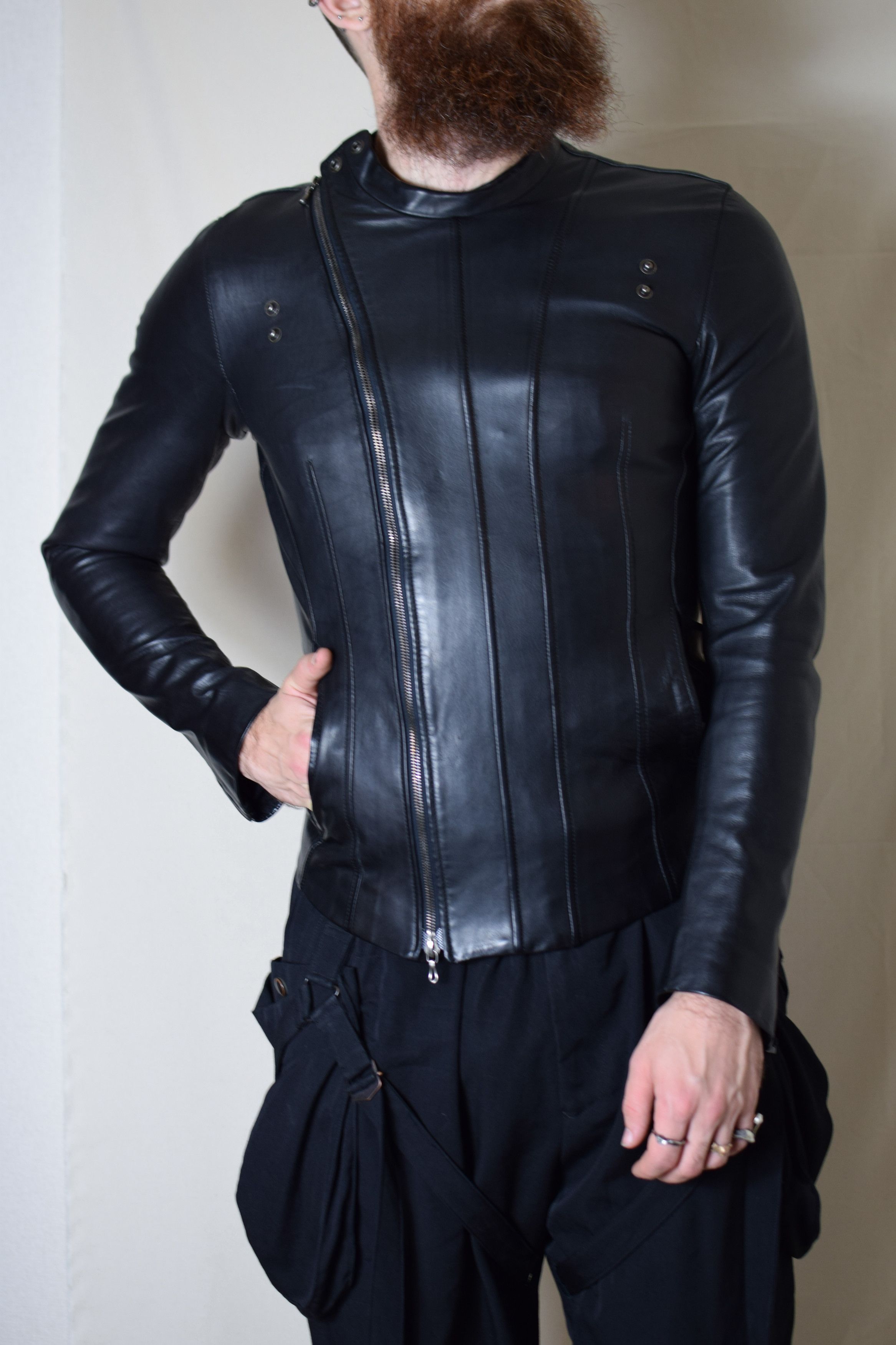 Julius Julius SS06 Leather Fencing Jacket Grailed