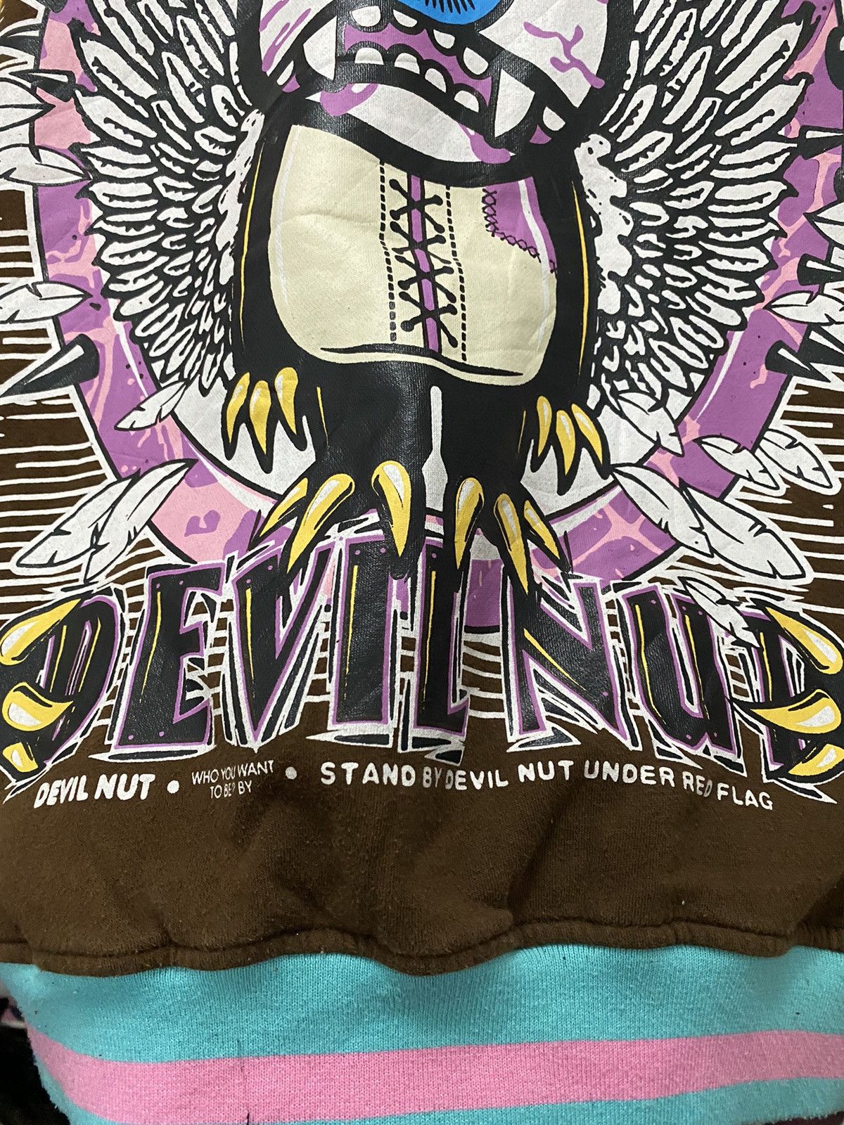 Japanese Brand DEVIL NUT VARSITY JACKET NICE DESIGN Size US M / EU 48-50 / 2 - 5 Thumbnail