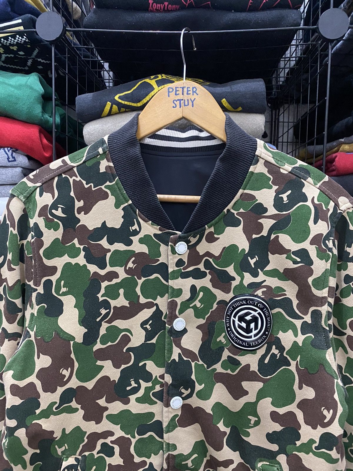 Japanese Brand TEEBOX REVERSIBLE BOMBER JACKET NICE DESIGN Size US M / EU 48-50 / 2 - 3 Thumbnail