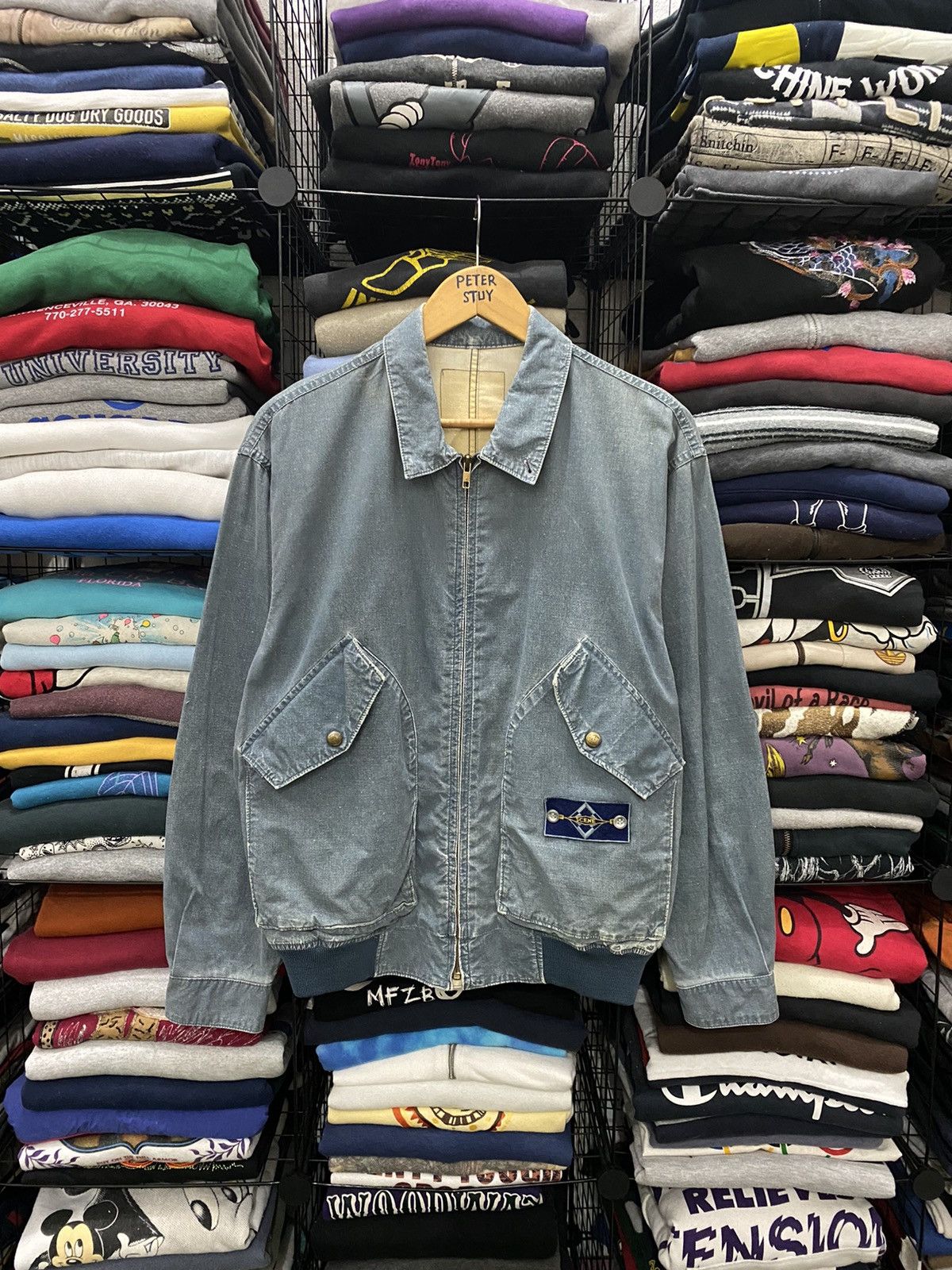 Vintage VINTAGE SCENE BOMBER STYLE JACKET Size US L / EU 52-54 / 3 - 1 Thumbnail