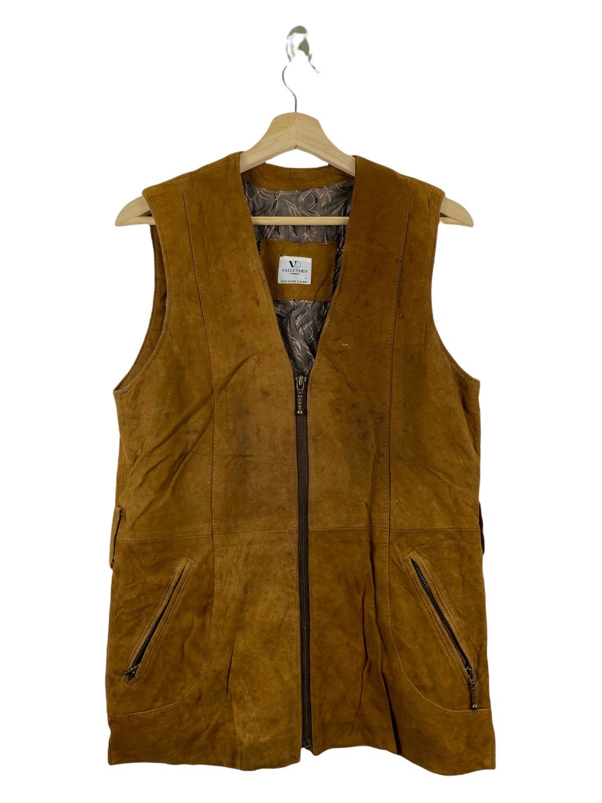 Leather × Vintage VINTAGE VALLEYDEN CANADA LAMBSUEDE VEST Size US L / EU 52-54 / 3 - 1 Thumbnail