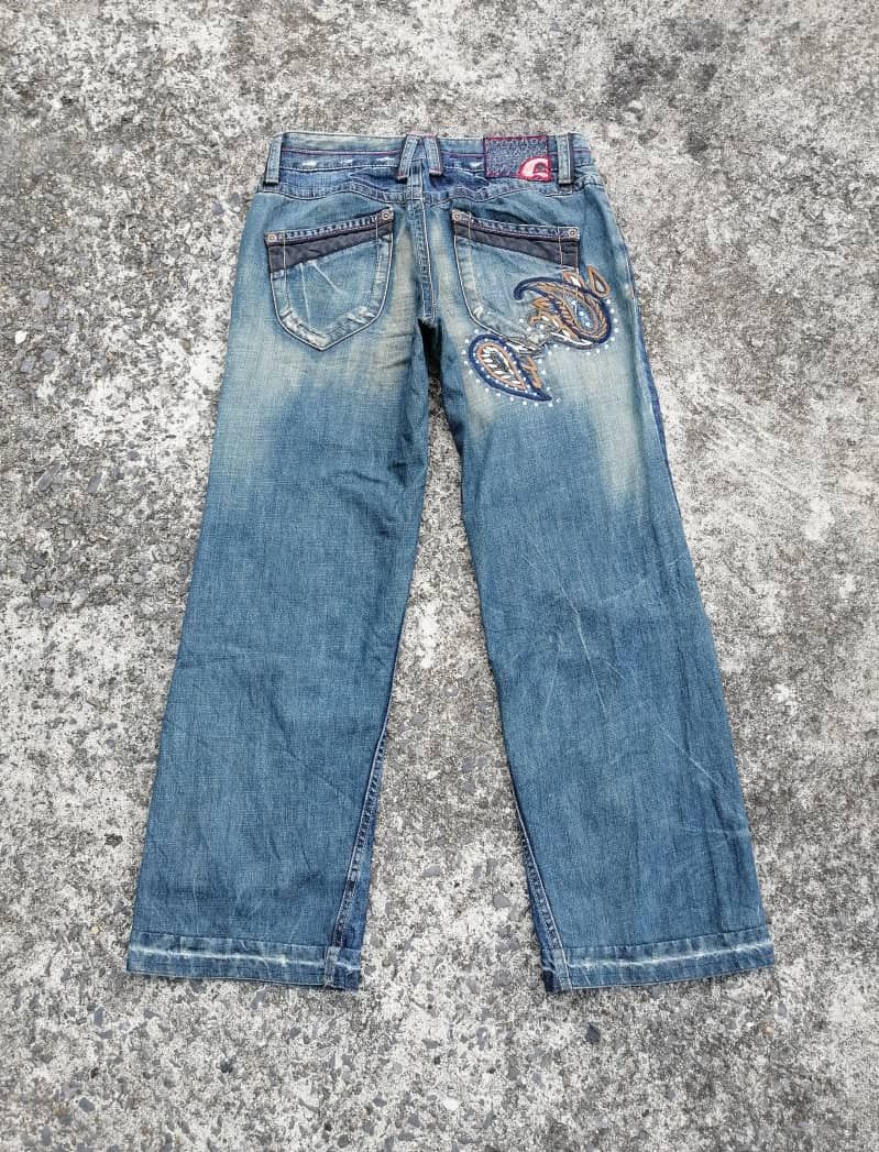 Designer × Japanese Brand A6 Sport Nice Design Denim Jeans Size 30" / US 8 / IT 44 - 2 Thumbnail