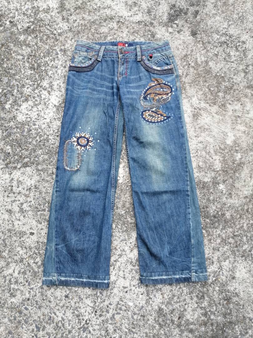 Designer × Japanese Brand A6 Sport Nice Design Denim Jeans Size 30" / US 8 / IT 44 - 1 Thumbnail