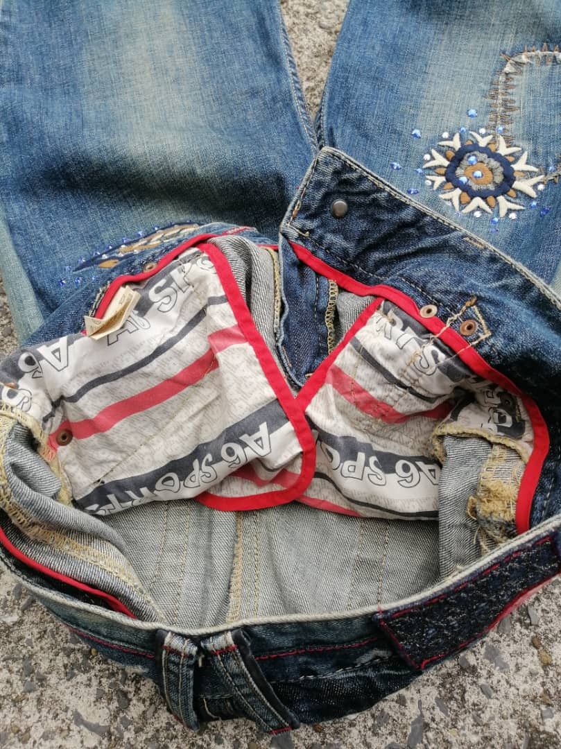 Designer × Japanese Brand A6 Sport Nice Design Denim Jeans Size 30" / US 8 / IT 44 - 3 Thumbnail