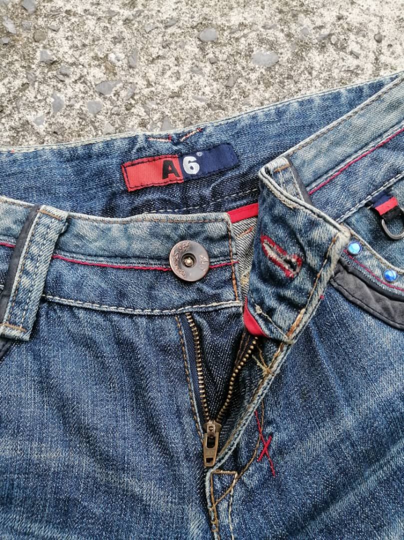 Designer × Japanese Brand A6 Sport Nice Design Denim Jeans Size 30" / US 8 / IT 44 - 5 Thumbnail
