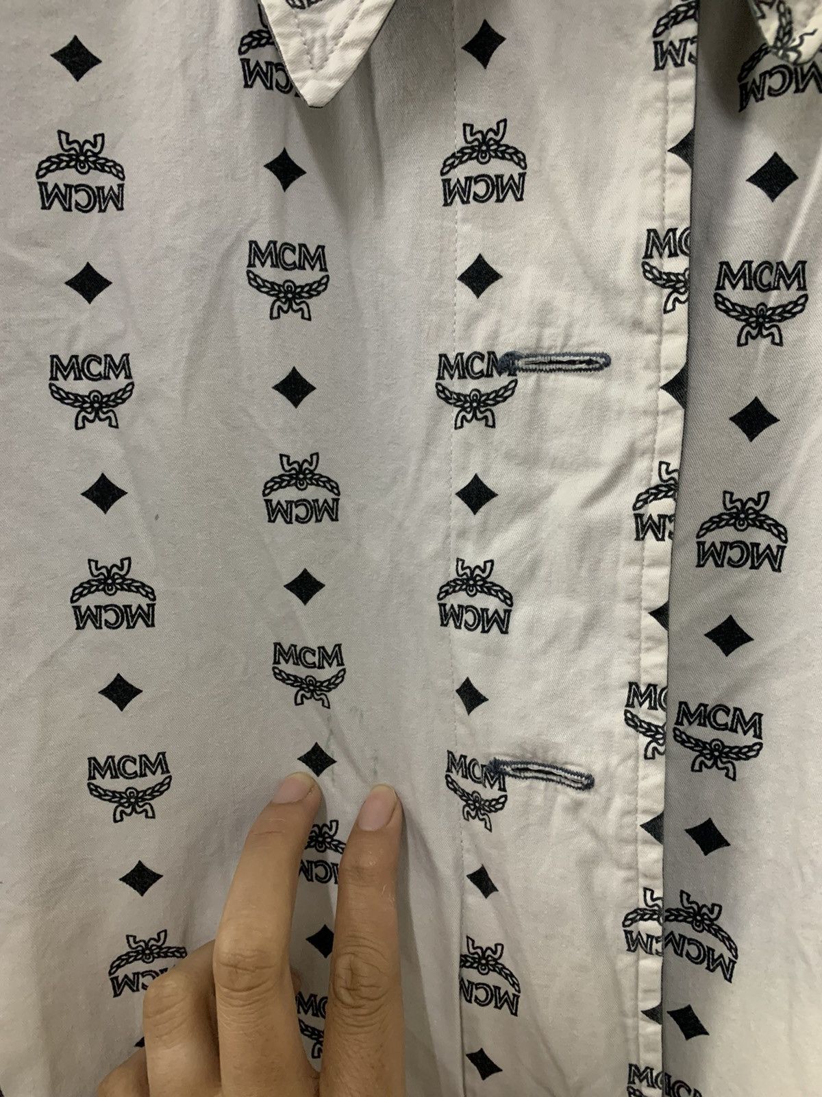 MCM MCM Reversible Monogram Plain Faded Jacket Destroy Button Size US M / EU 48-50 / 2 - 2 Thumbnail