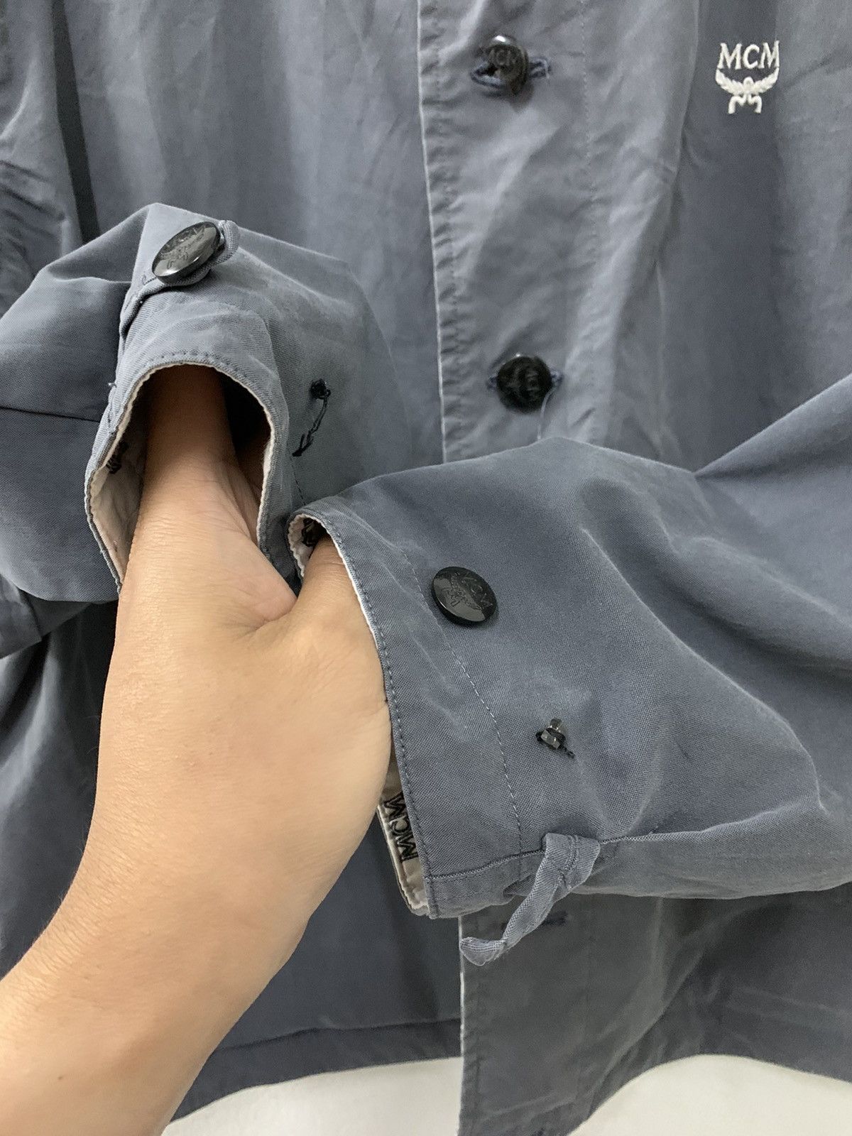 MCM MCM Reversible Monogram Plain Faded Jacket Destroy Button Size US M / EU 48-50 / 2 - 16 Thumbnail