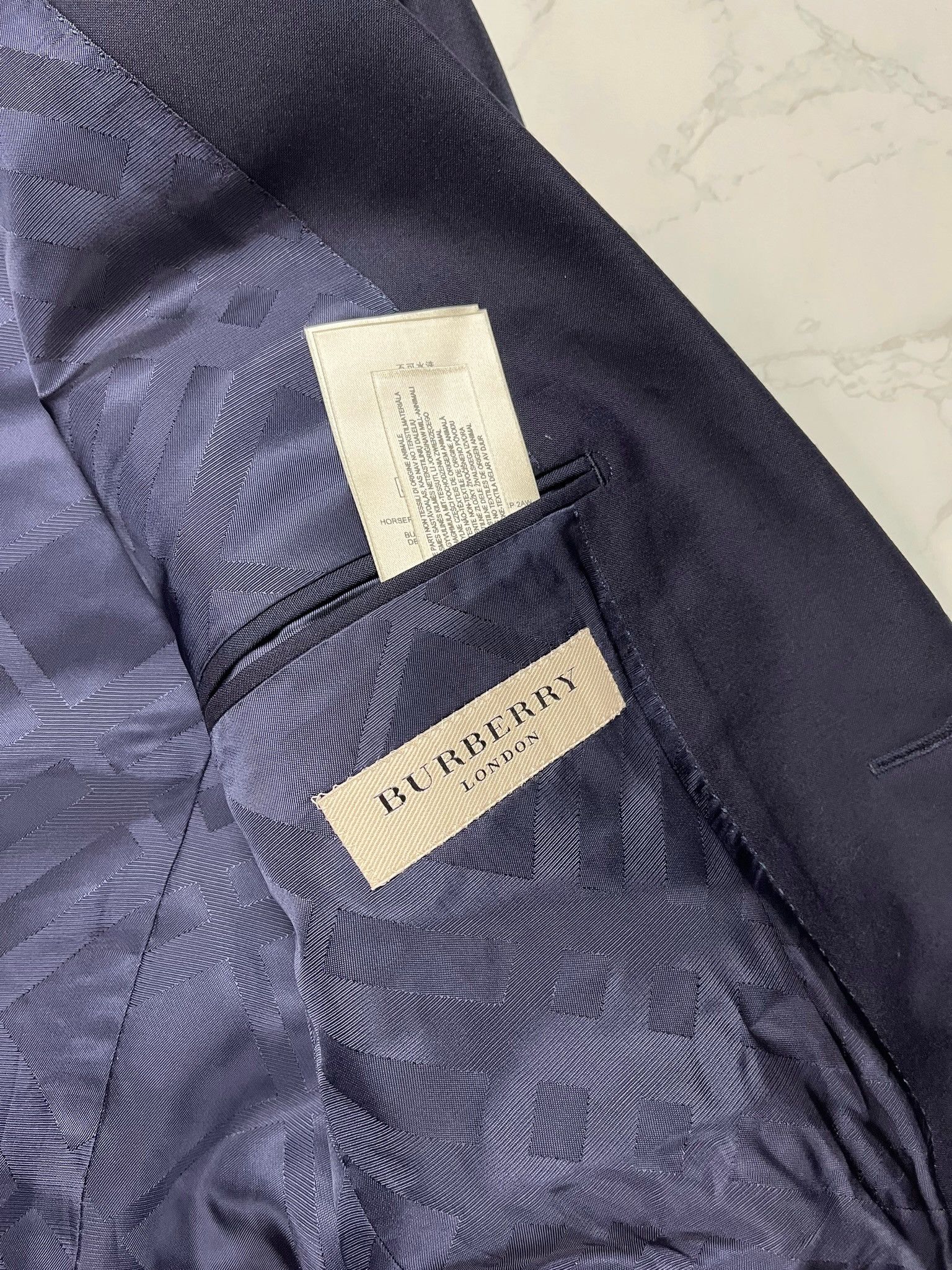 Burberry 🔥80% OFF🔥 [SALE] Burberry Navy Wool Blazer Suit Size 52R - 11 Thumbnail