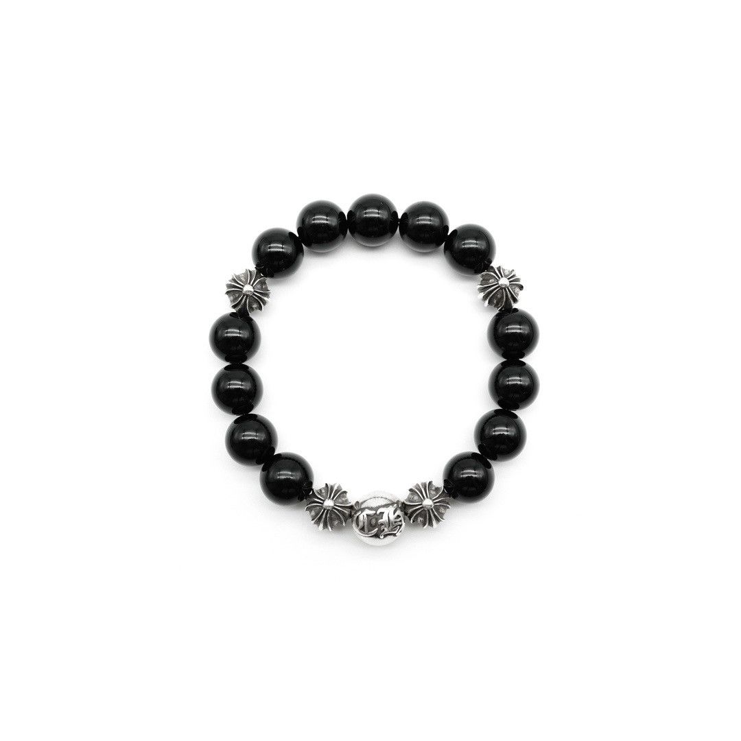 Bracelet Chrome Hearts En Obsidienne - Modèle Neuf Jamais Porté (sans Emballage D'origine)