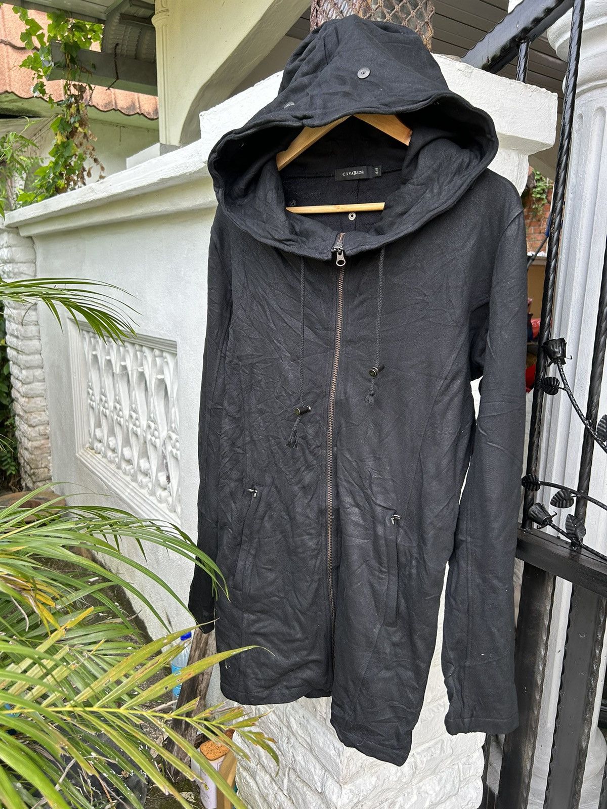 CIVARIZE RARE CIVARIZE BLACK PULL OVER LONG HOODIE🔥 Size L / US 10 / IT 46 - 2 Thumbnail