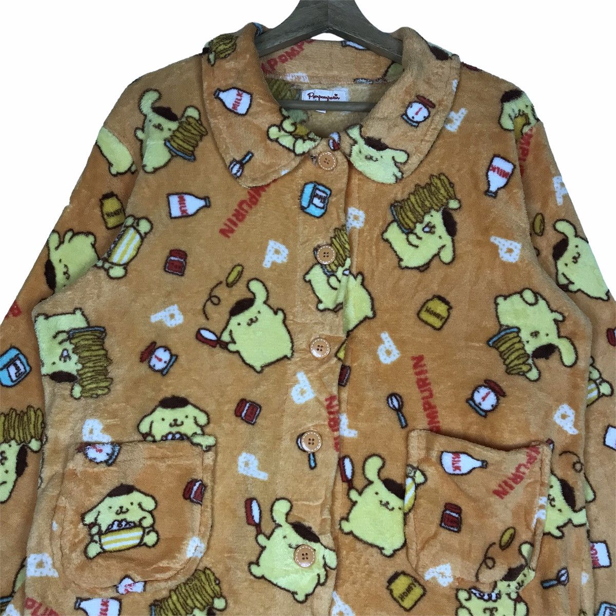Vintage Vintage POMPOMPURIN Hello Kitty Sanrio Fleece Cardigan Size US L / EU 52-54 / 3 - 2 Thumbnail