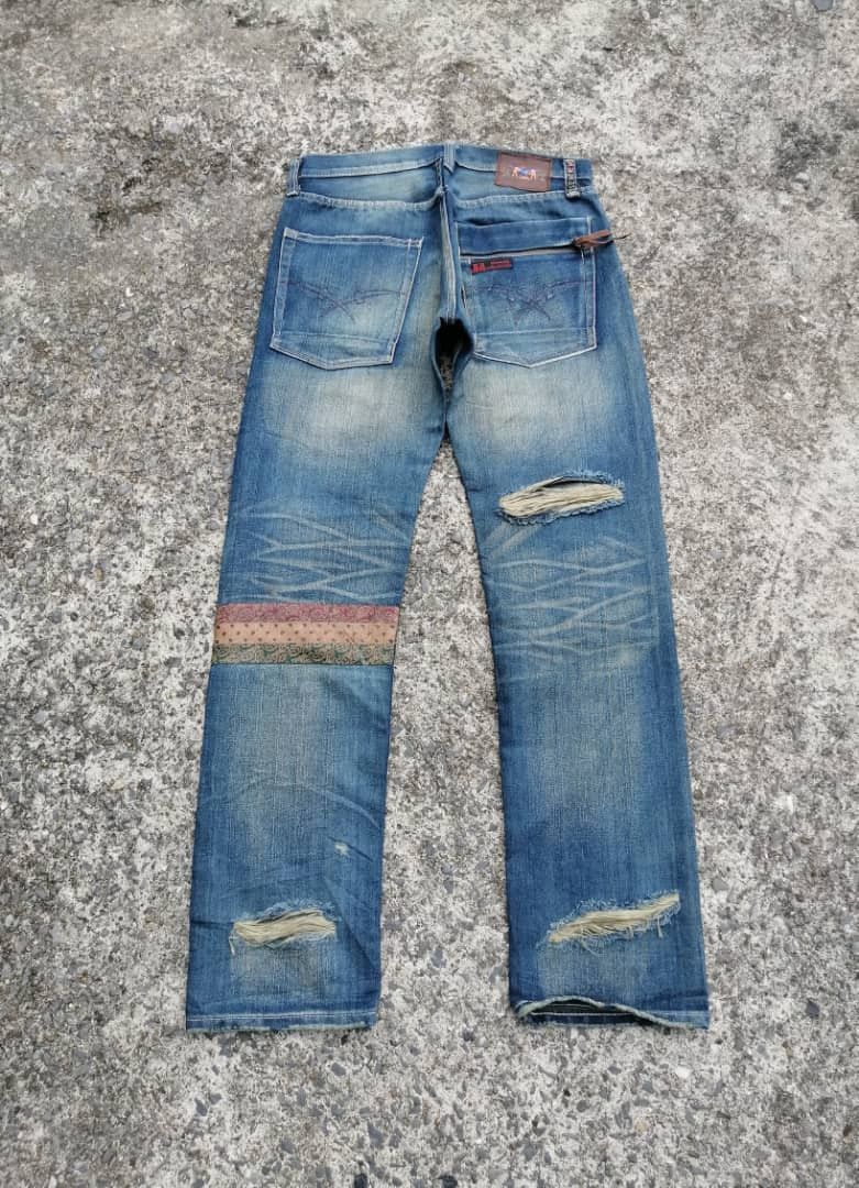 Japanese Brand × Vintage Dynasty Made In Japan Selvedge Distressed Denim Jeans Size US 32 / EU 48 - 2 Thumbnail