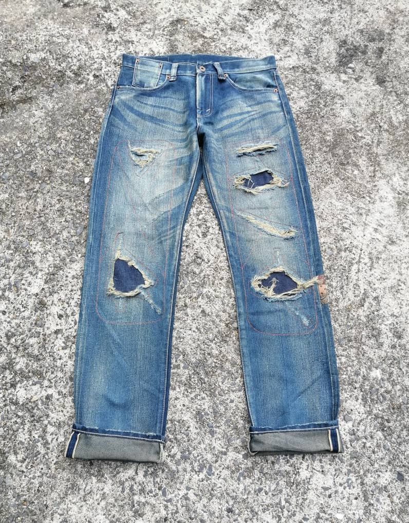 Japanese Brand × Vintage Dynasty Made In Japan Selvedge Distressed Denim Jeans Size US 32 / EU 48 - 1 Thumbnail