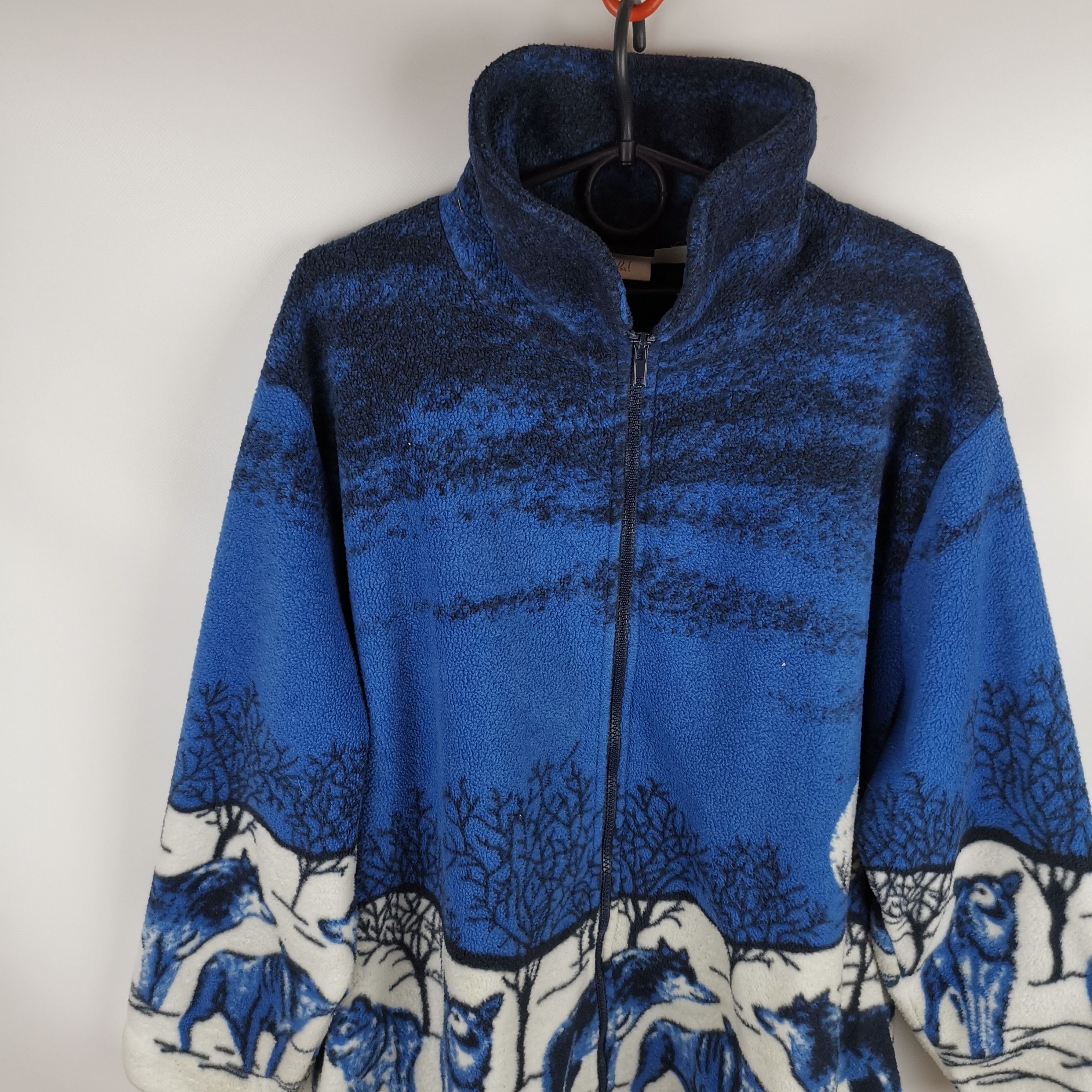 Vintage Vintage PAOLA! wolfs print pattern fleece jacket oversize Size US L / EU 52-54 / 3 - 3 Thumbnail