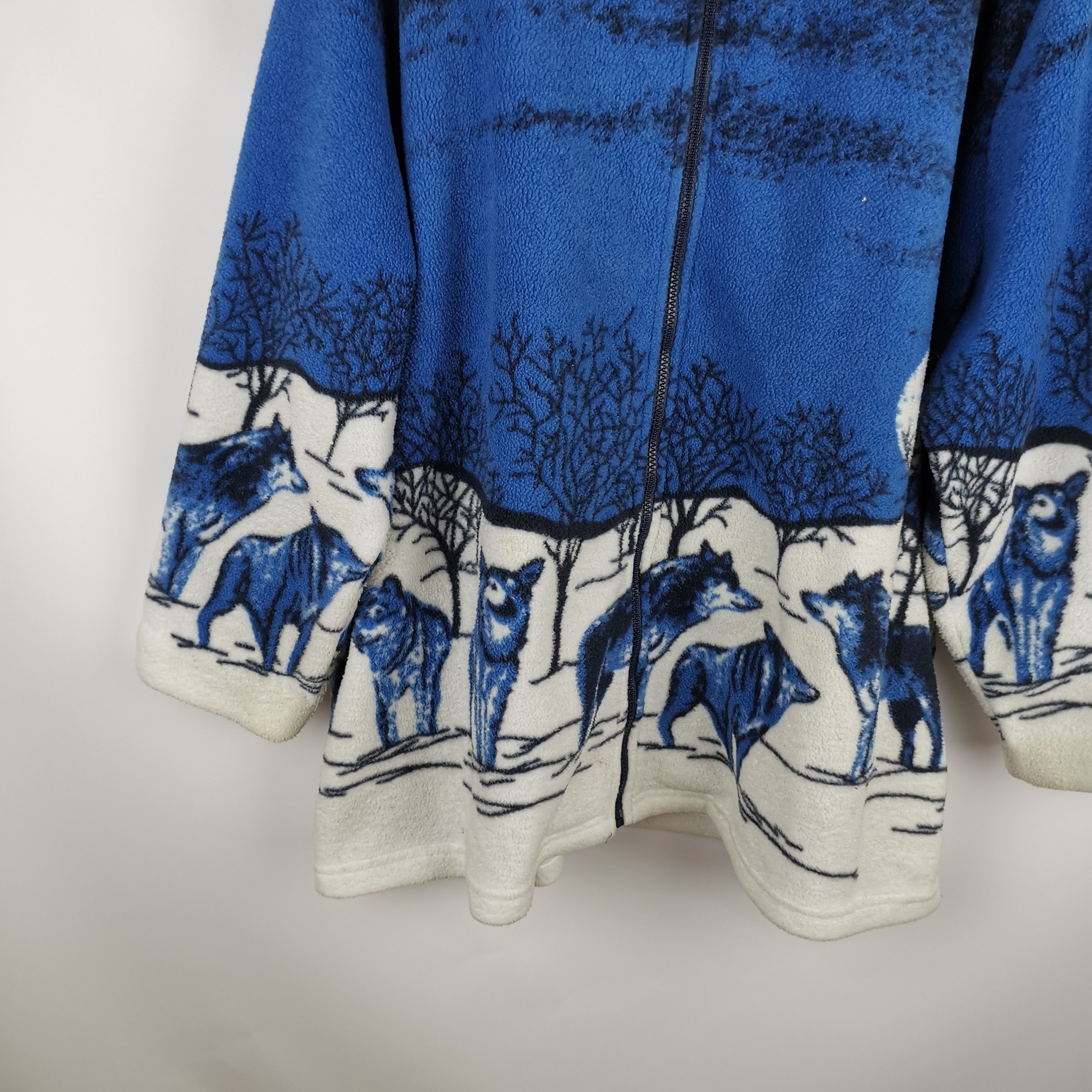 Vintage Vintage PAOLA! wolfs print pattern fleece jacket oversize Size US L / EU 52-54 / 3 - 2 Thumbnail