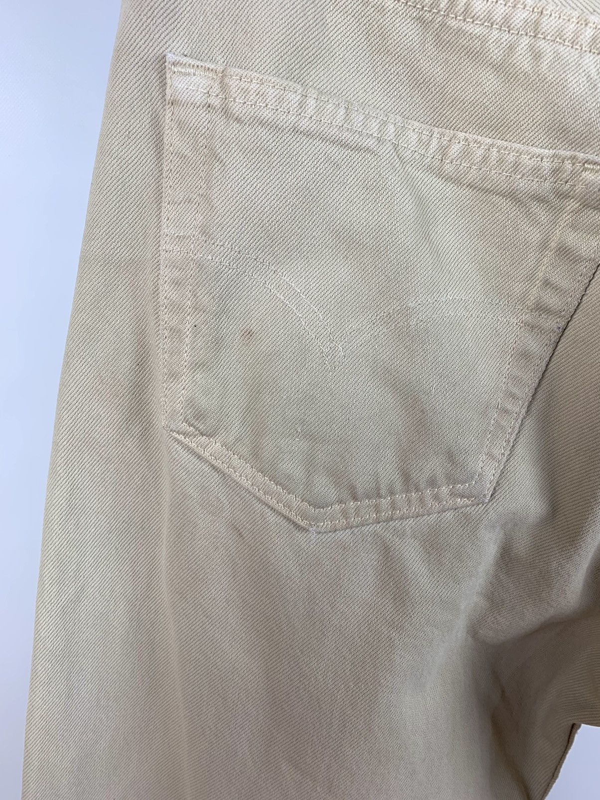 Levi's 90s Vintage Levi’s 501 Distressed Beige Denim Jeans Pants Size US 34 / EU 50 - 14 Thumbnail