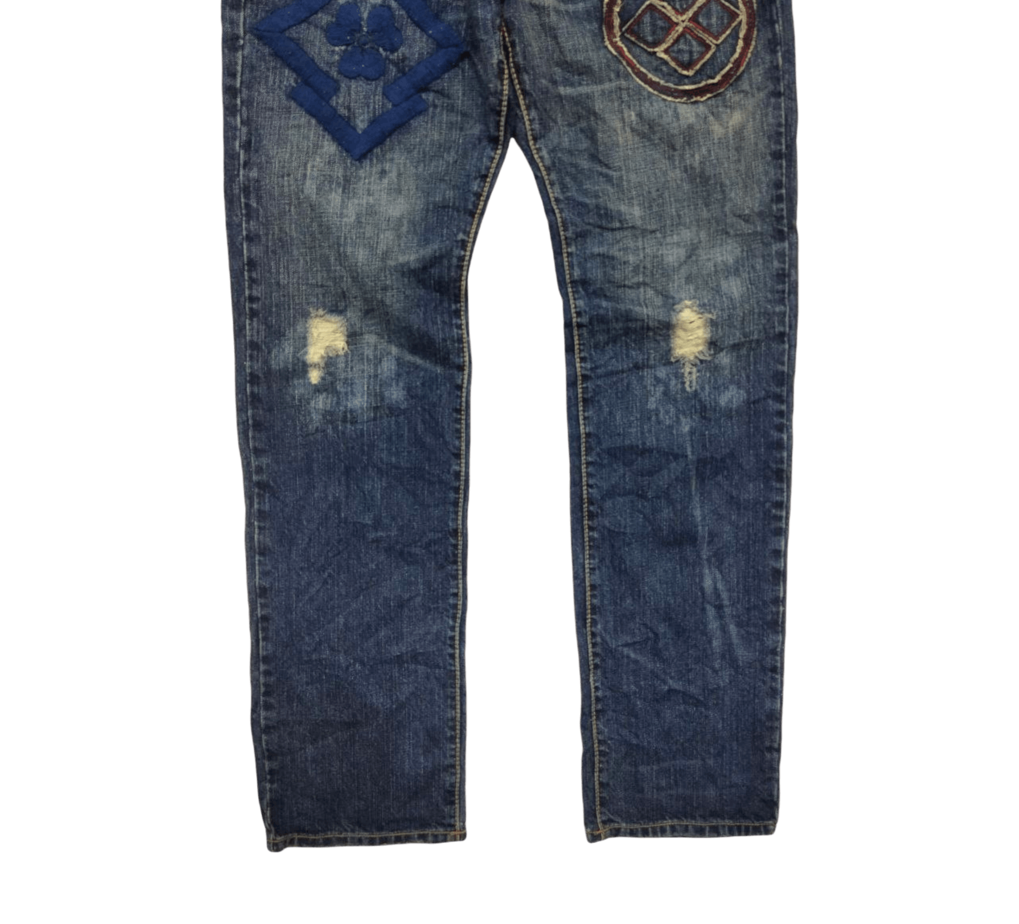 Japanese Brand Japanese Brand Gemstone Patches Jeans Size US 32 / EU 48 - 3 Thumbnail