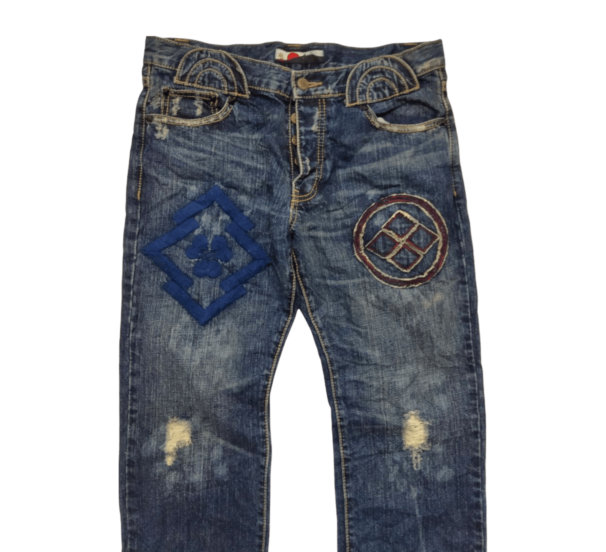 Japanese Brand Japanese Brand Gemstone Patches Jeans Size US 32 / EU 48 - 2 Thumbnail