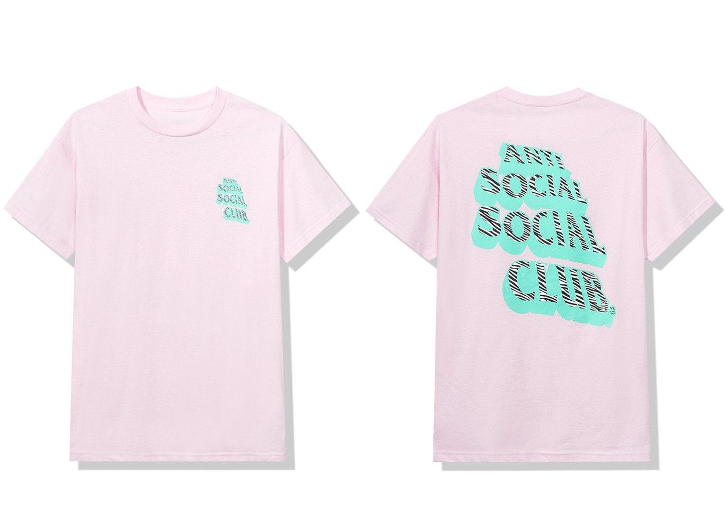 Anti Social Social Club DS ASSC White Black Zebra Logo Facade Pink Tee in hand BAPE Size US L / EU 52-54 / 3 - 6 Thumbnail