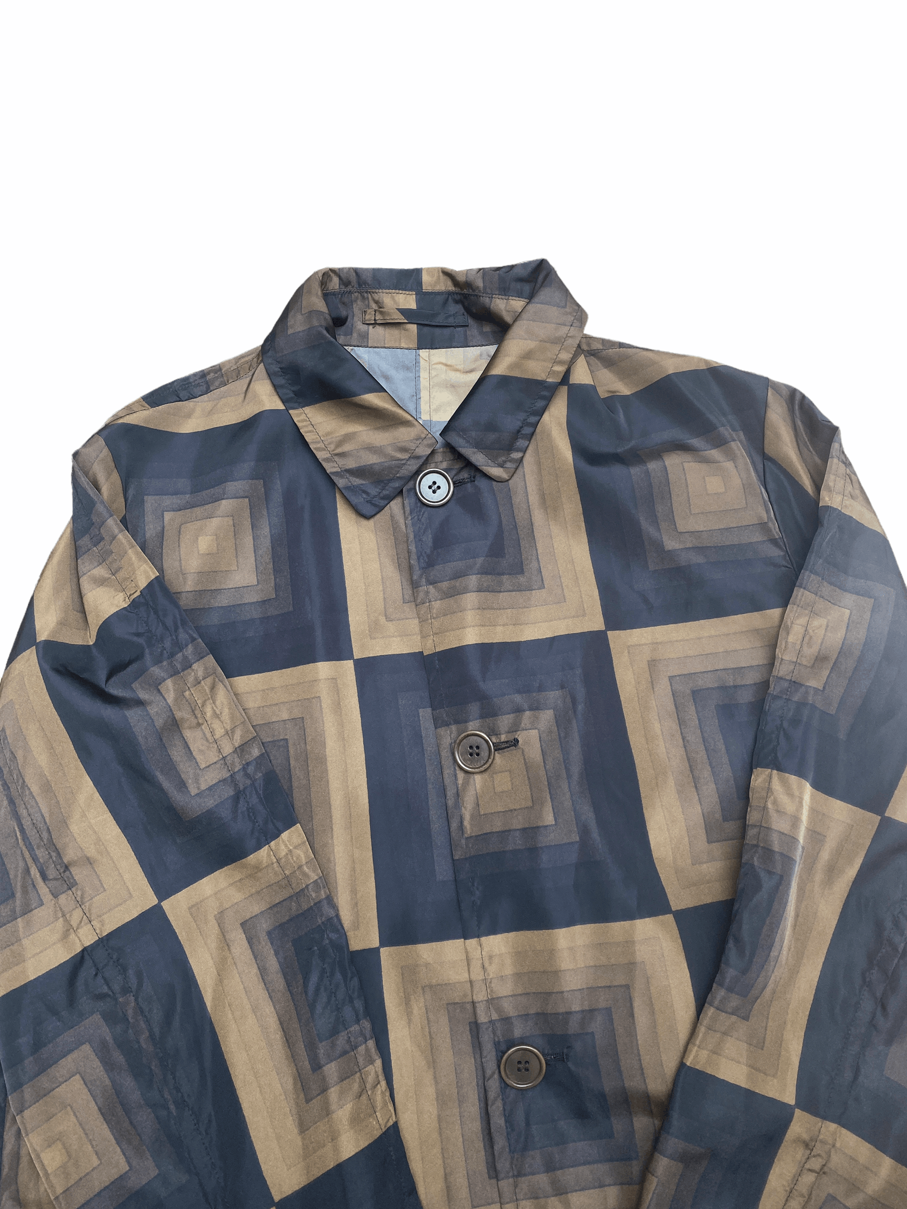 Dries Van Noten SS19 Verner Panton Brown Nylon Coat Size US M / EU 48-50 / 2 - 2 Thumbnail