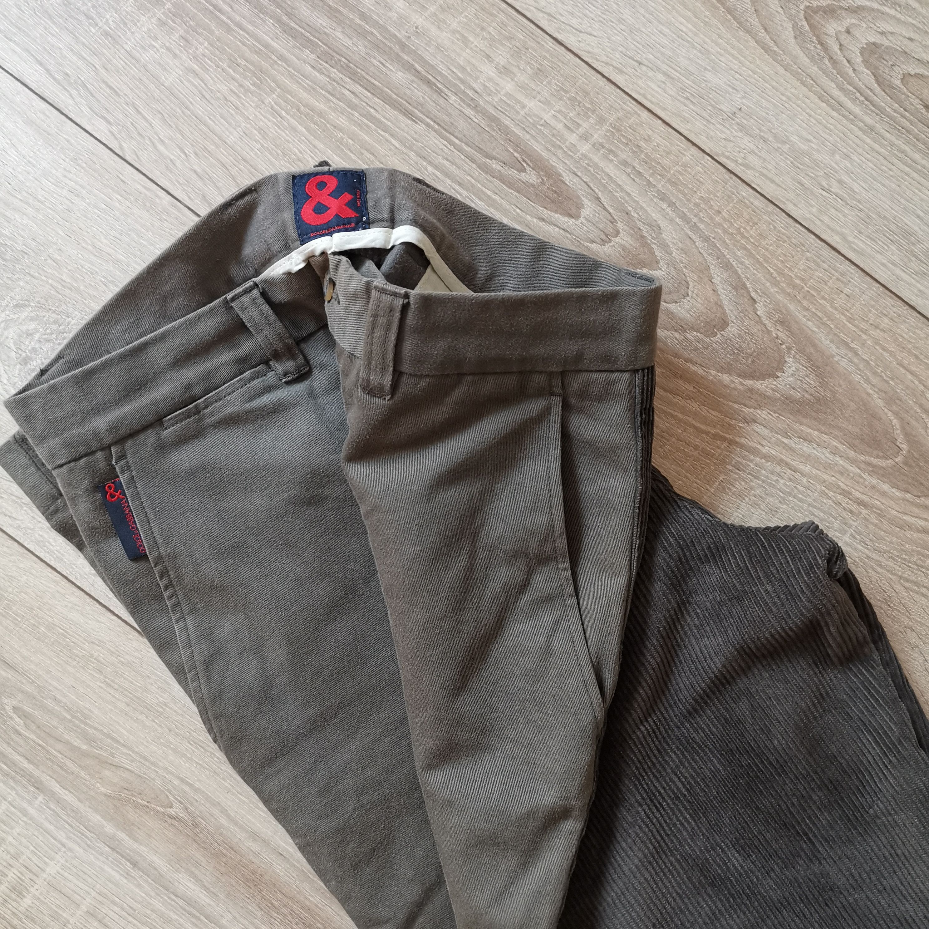 image of Dolce Gabbana x Vintage Dolce & Gabanna 90's Corduroy Utility Chino Pants in Khaki, Men's (Size 30)