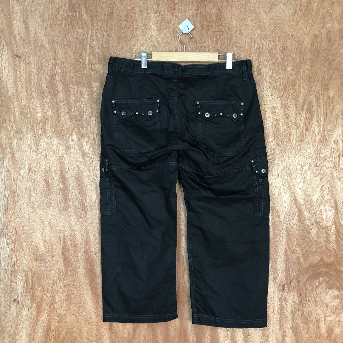 Japanese Brand DLL Semantic Design multi pocket Black cropped pants #2042 Size US 34 / EU 50 - 8 Thumbnail