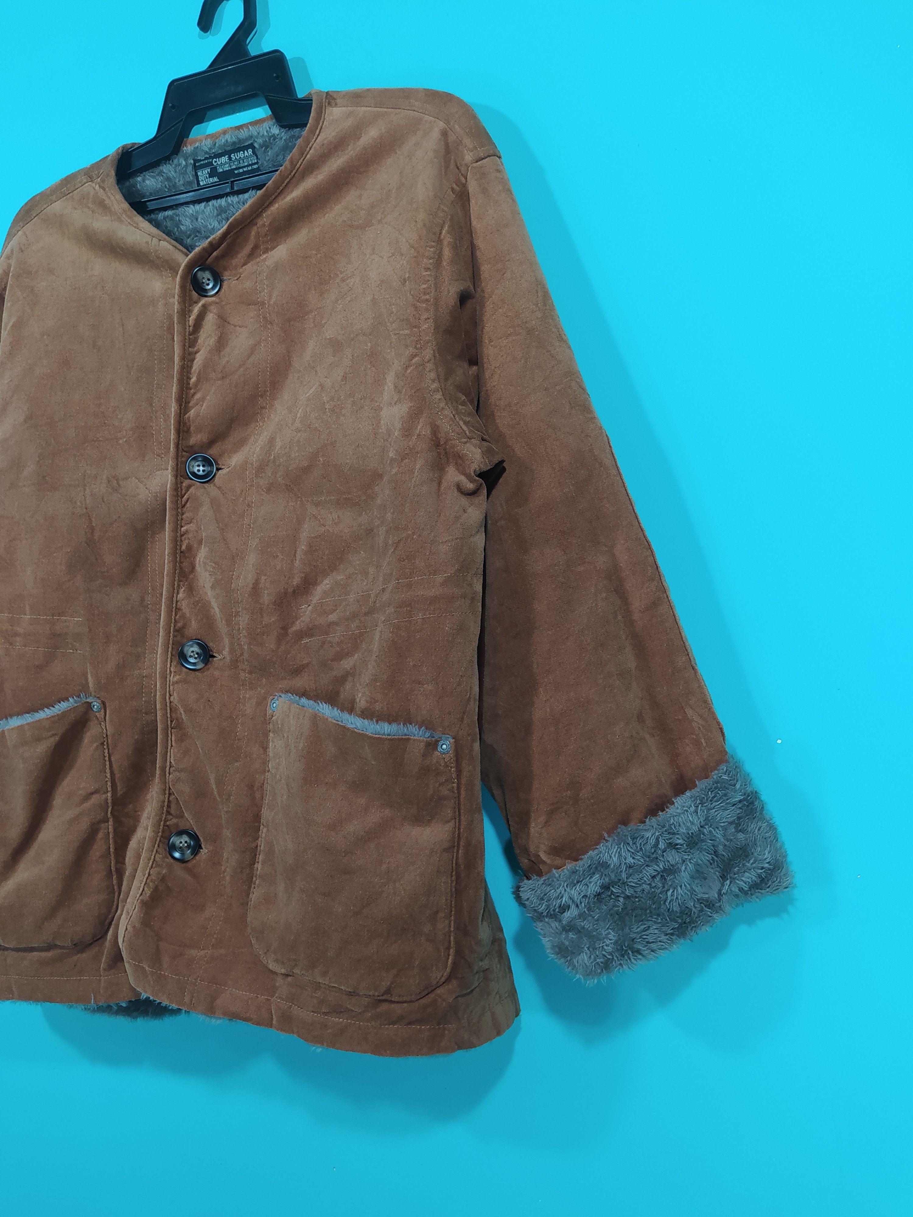 Japanese Brand Moleskins Cube Sugar Lined Fleece Jacket Size US M / EU 48-50 / 2 - 3 Thumbnail