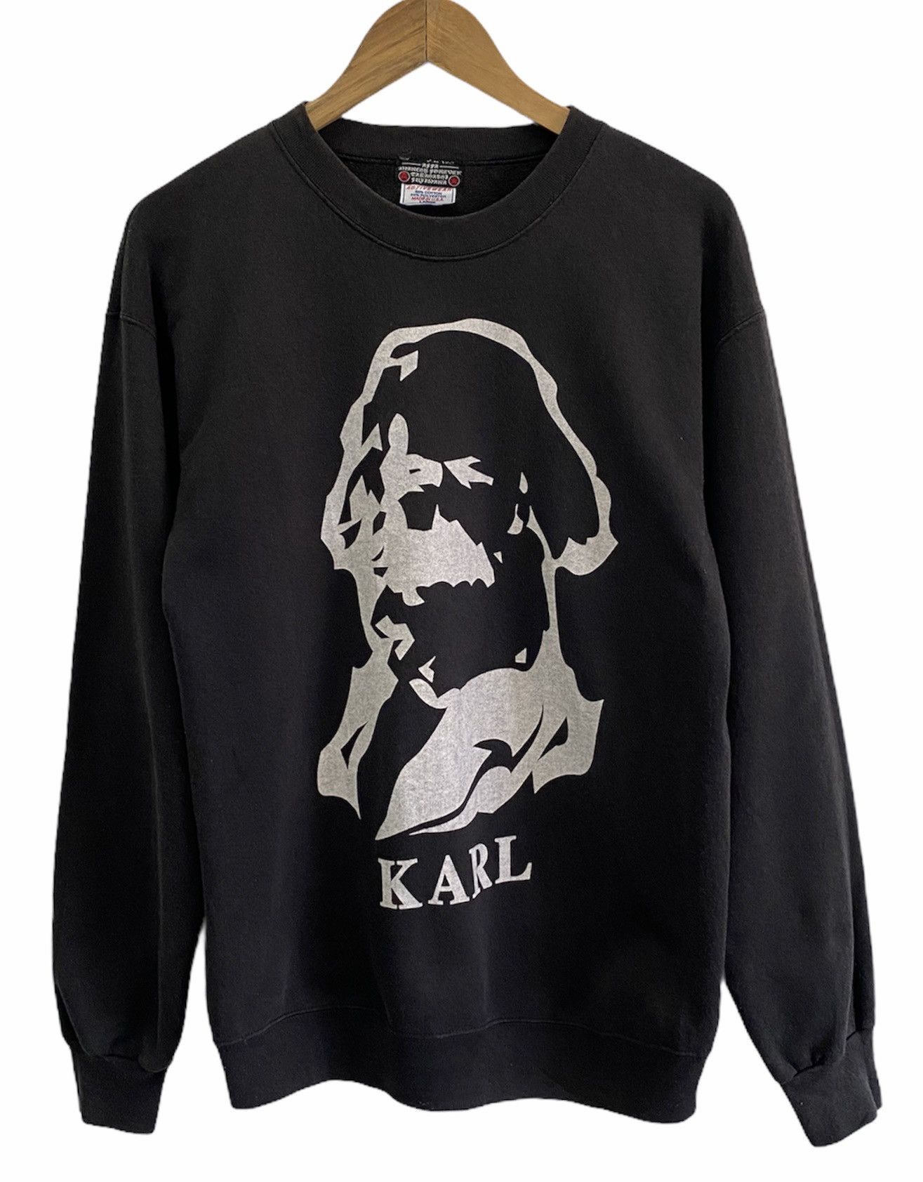 image of A F F A x Hiroshi Fujiwara Affa Anarchy Forever Forever Anarchy Made In Usa Sweatshirt in Black (Si