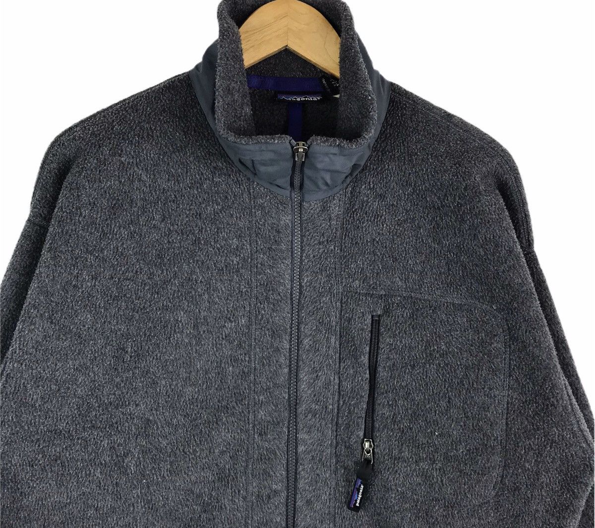 Patagonia Vintage 90s PATAGONIA Minimalist Zip Up Fleece Jacket Size US L / EU 52-54 / 3 - 2 Thumbnail