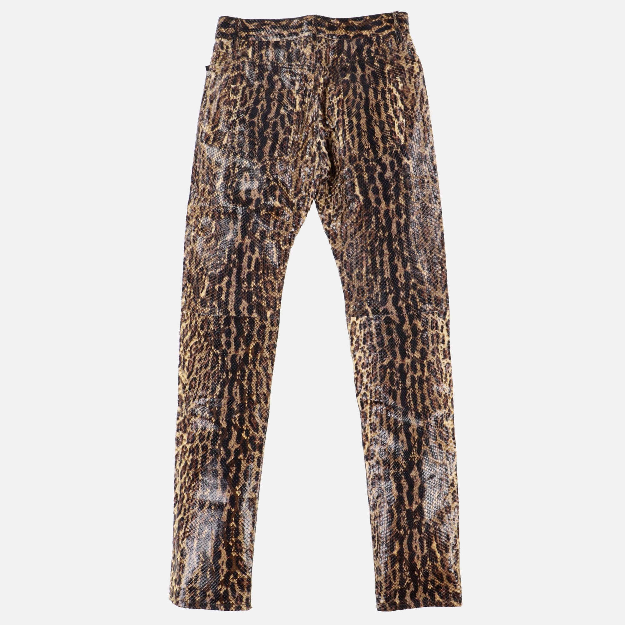 Saint Laurent Paris 1 of 1 Genuine Python Leather Trousers Size US 28 / EU 44 - 3 Thumbnail
