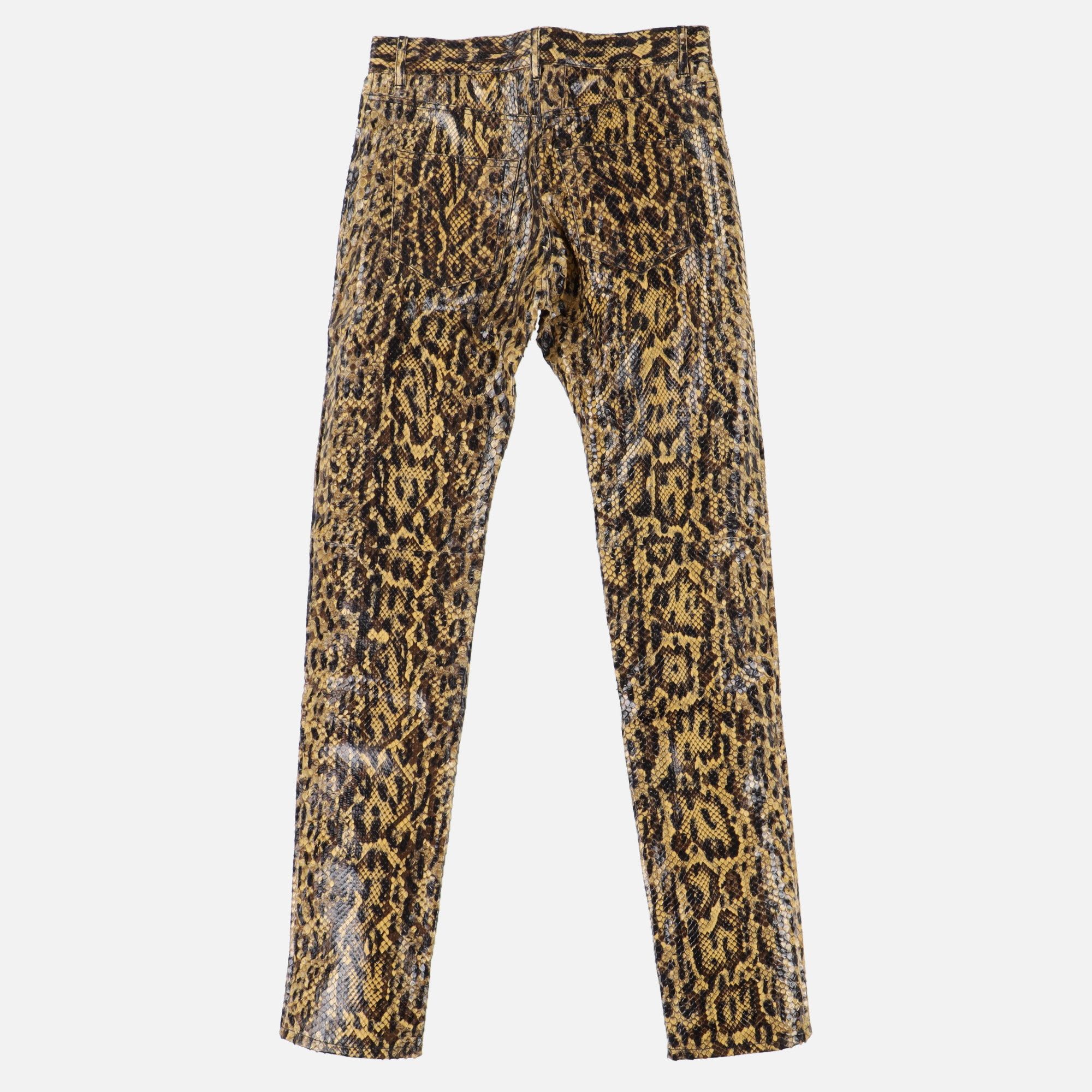 Saint Laurent Paris 1 of 1 Genuine Python Leather Trousers Size US 28 / EU 44 - 3 Thumbnail