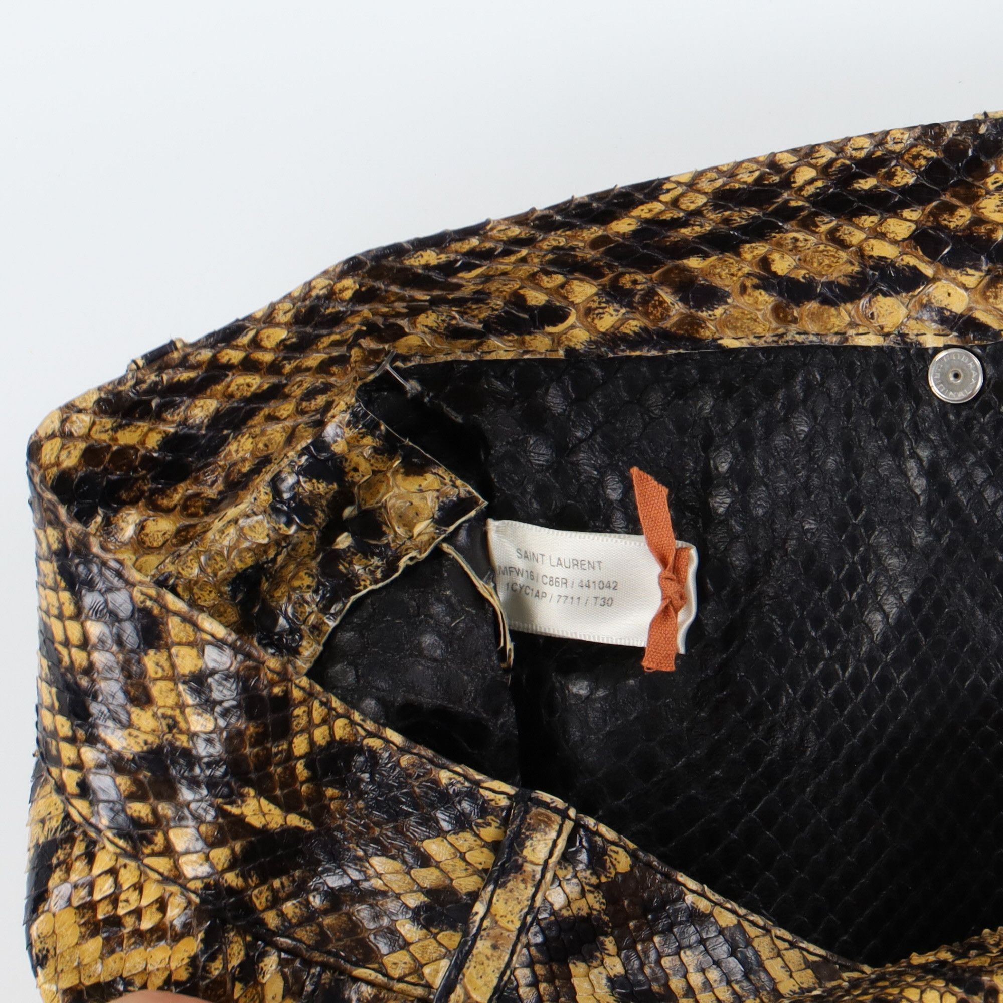 Saint Laurent Paris 1 of 1 Genuine Python Leather Trousers Size US 28 / EU 44 - 7 Thumbnail