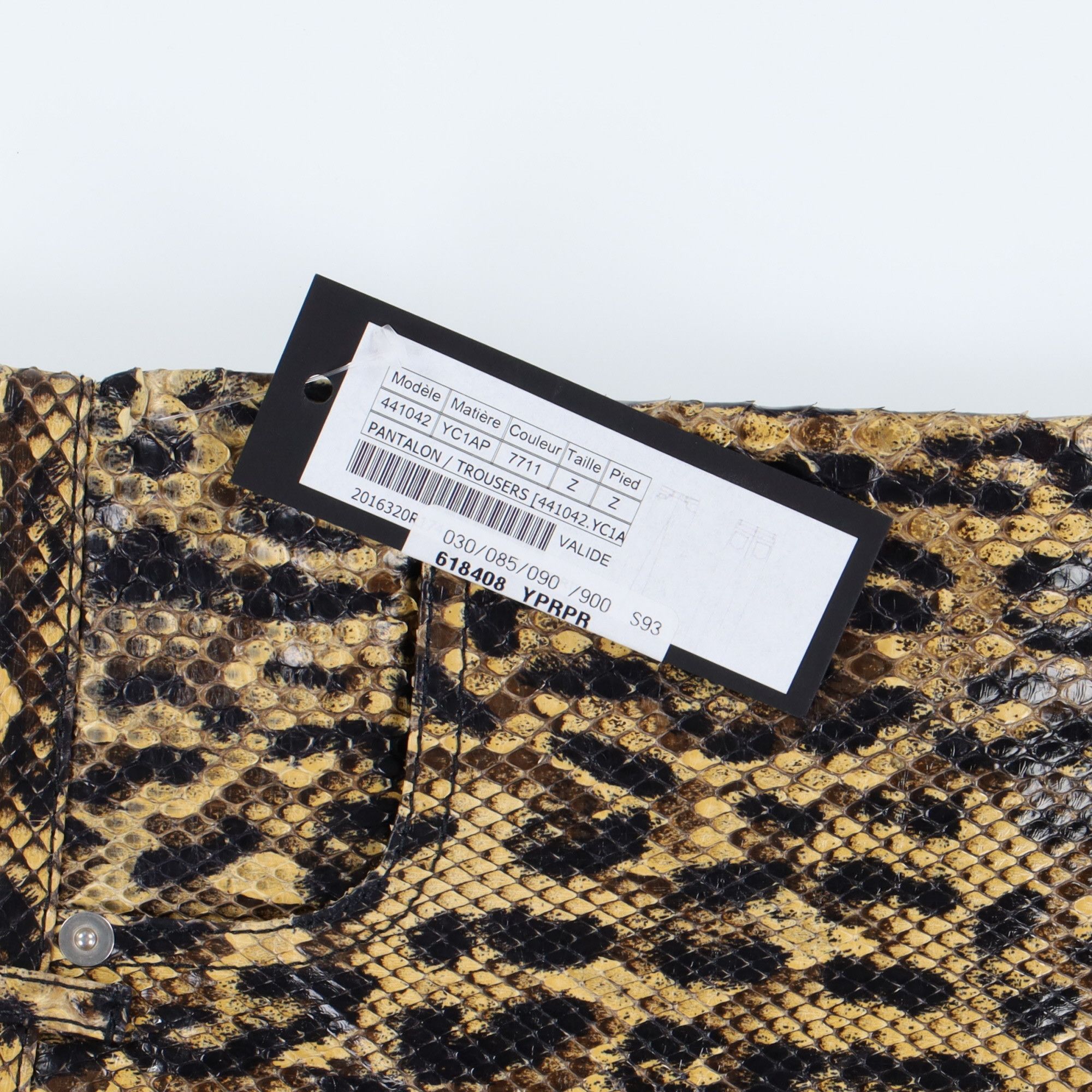 Saint Laurent Paris 1 of 1 Genuine Python Leather Trousers Size US 28 / EU 44 - 4 Thumbnail
