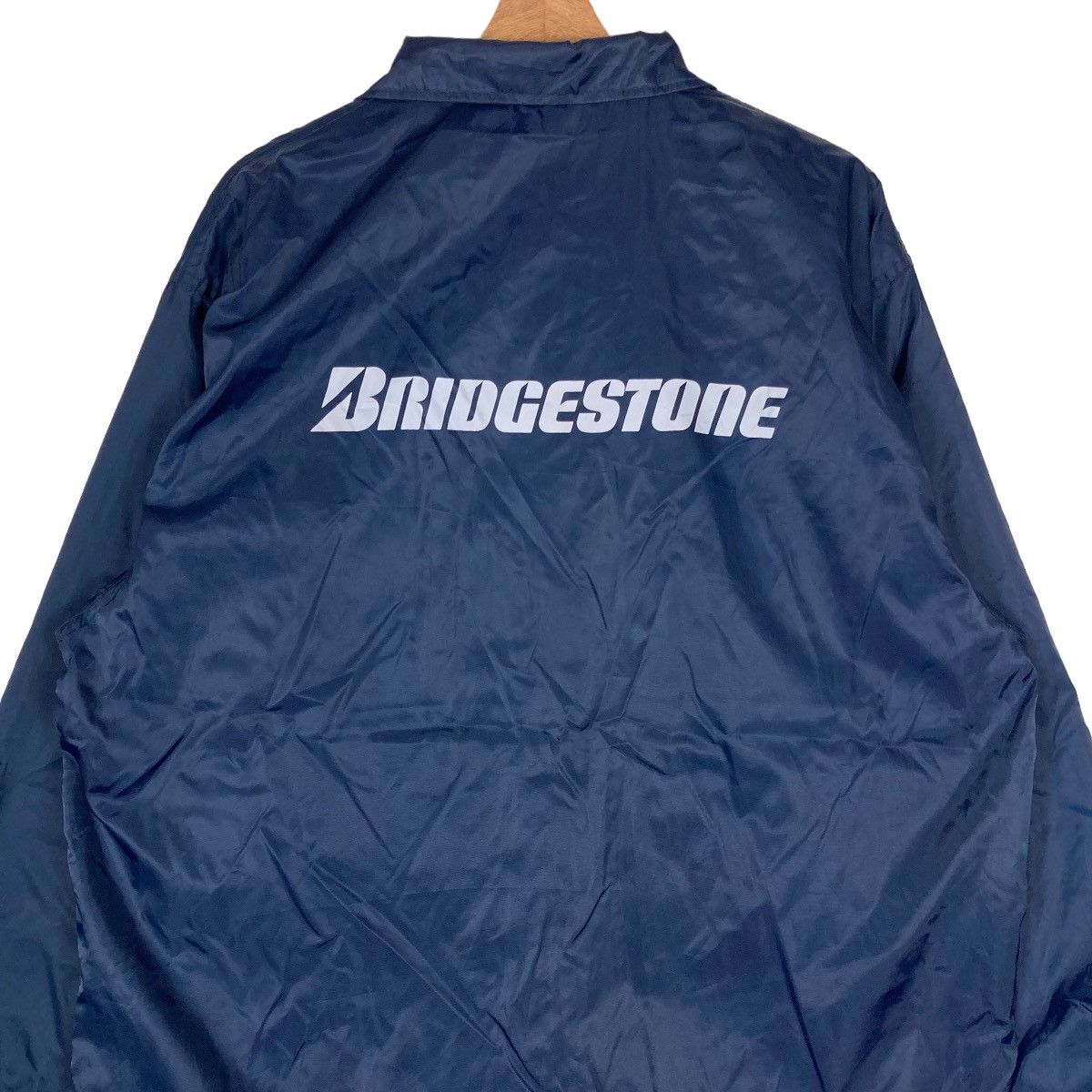 Vintage Vintage Bridgestone Spell Out Snap Button Jacket Size US L / EU 52-54 / 3 - 6 Thumbnail