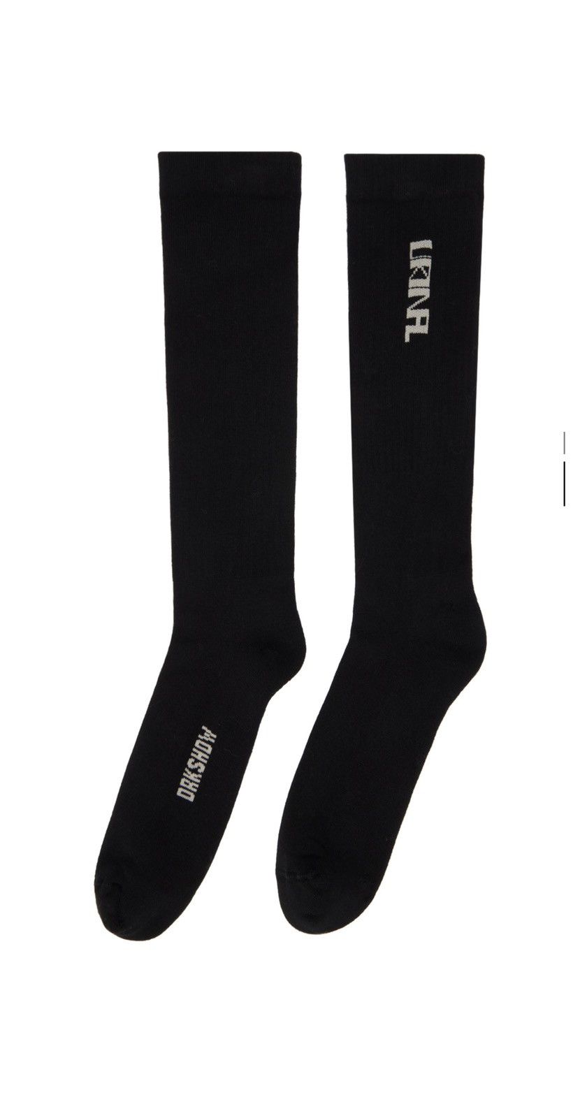 image of Rick Owens Drkshdw Rick Owens Urinal Socks Size 3 in Black, Men's