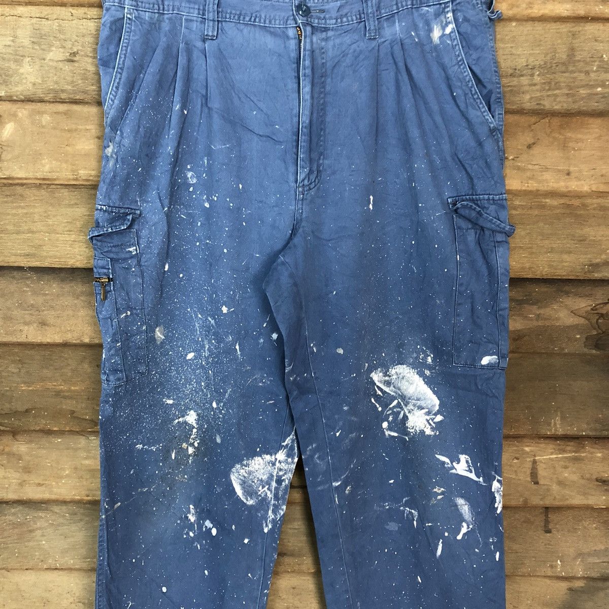 Japanese Brand DLL Evolution Blue Multipocket painter Cargo Pants #c977 Size US 38 / EU 54 - 4 Thumbnail