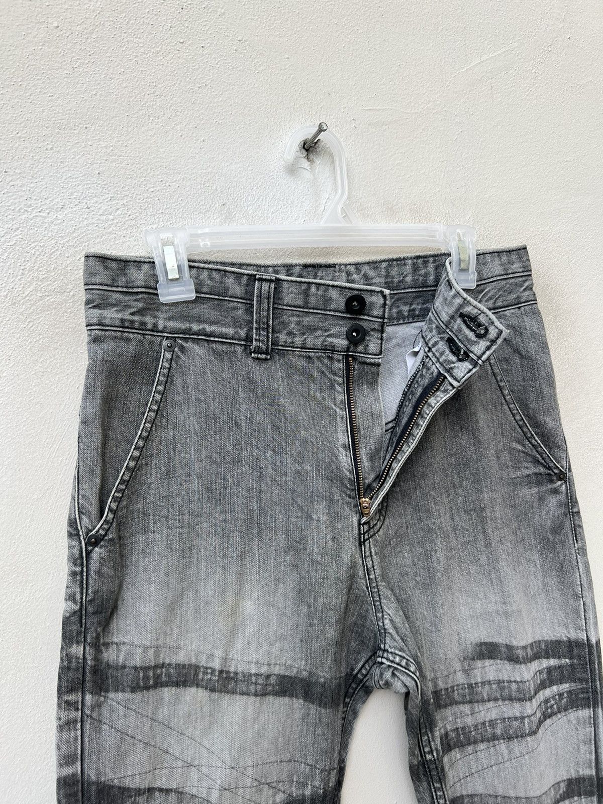 Vintage Vintage FLORAL WATER Japan Striped Patchwork Denim Pant Size US 31 - 9 Thumbnail