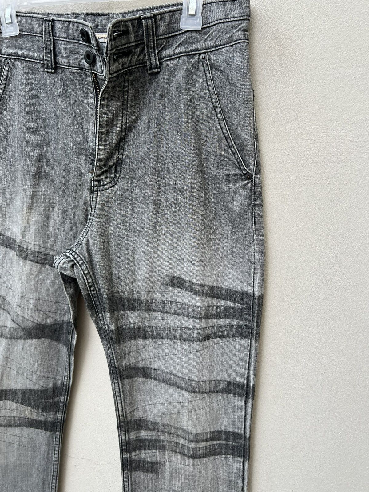 Vintage Vintage FLORAL WATER Japan Striped Patchwork Denim Pant Size US 31 - 12 Thumbnail