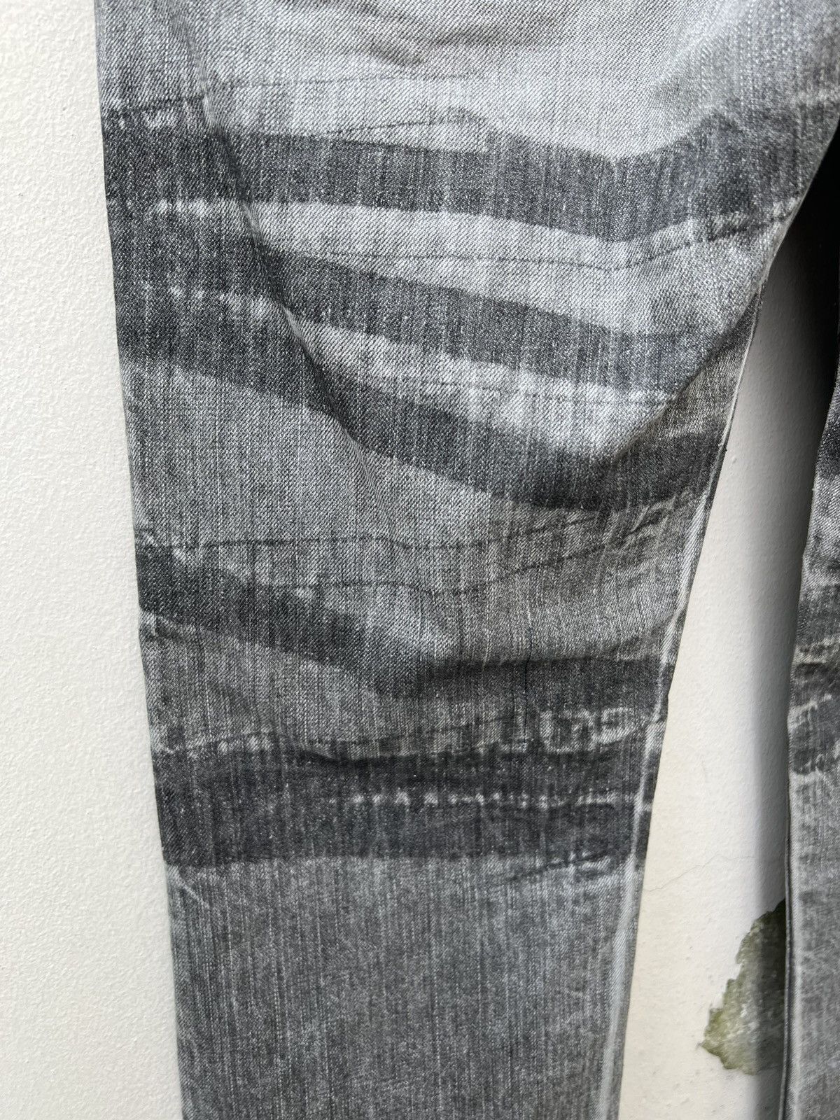 Vintage Vintage FLORAL WATER Japan Striped Patchwork Denim Pant Size US 31 - 17 Thumbnail