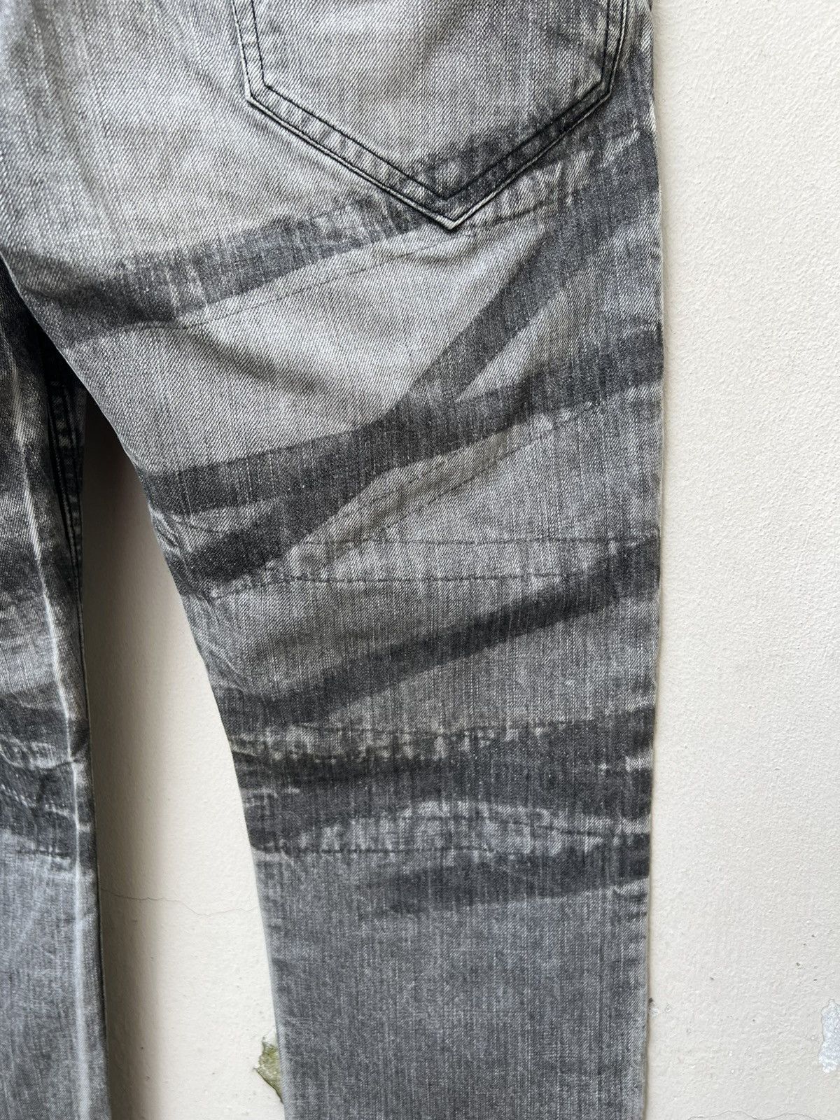 Vintage Vintage FLORAL WATER Japan Striped Patchwork Denim Pant Size US 31 - 20 Thumbnail