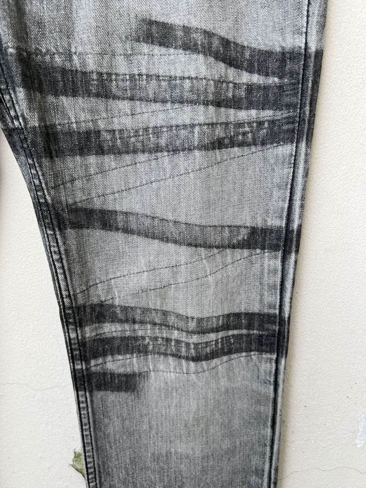 Vintage Vintage FLORAL WATER Japan Striped Patchwork Denim Pant Size US 31 - 13 Thumbnail