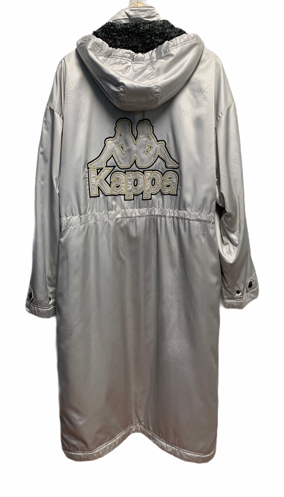 Kappa × Vintage Vintage 80s Kappa Spellout Big Logo Long Jacket Hoodie Size US L / EU 52-54 / 3 - 4 Thumbnail