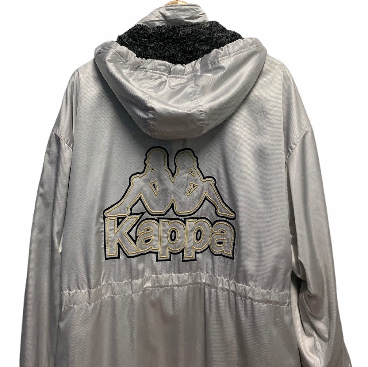 Kappa × Vintage Vintage 80s Kappa Spellout Big Logo Long Jacket Hoodie Size US L / EU 52-54 / 3 - 1 Thumbnail
