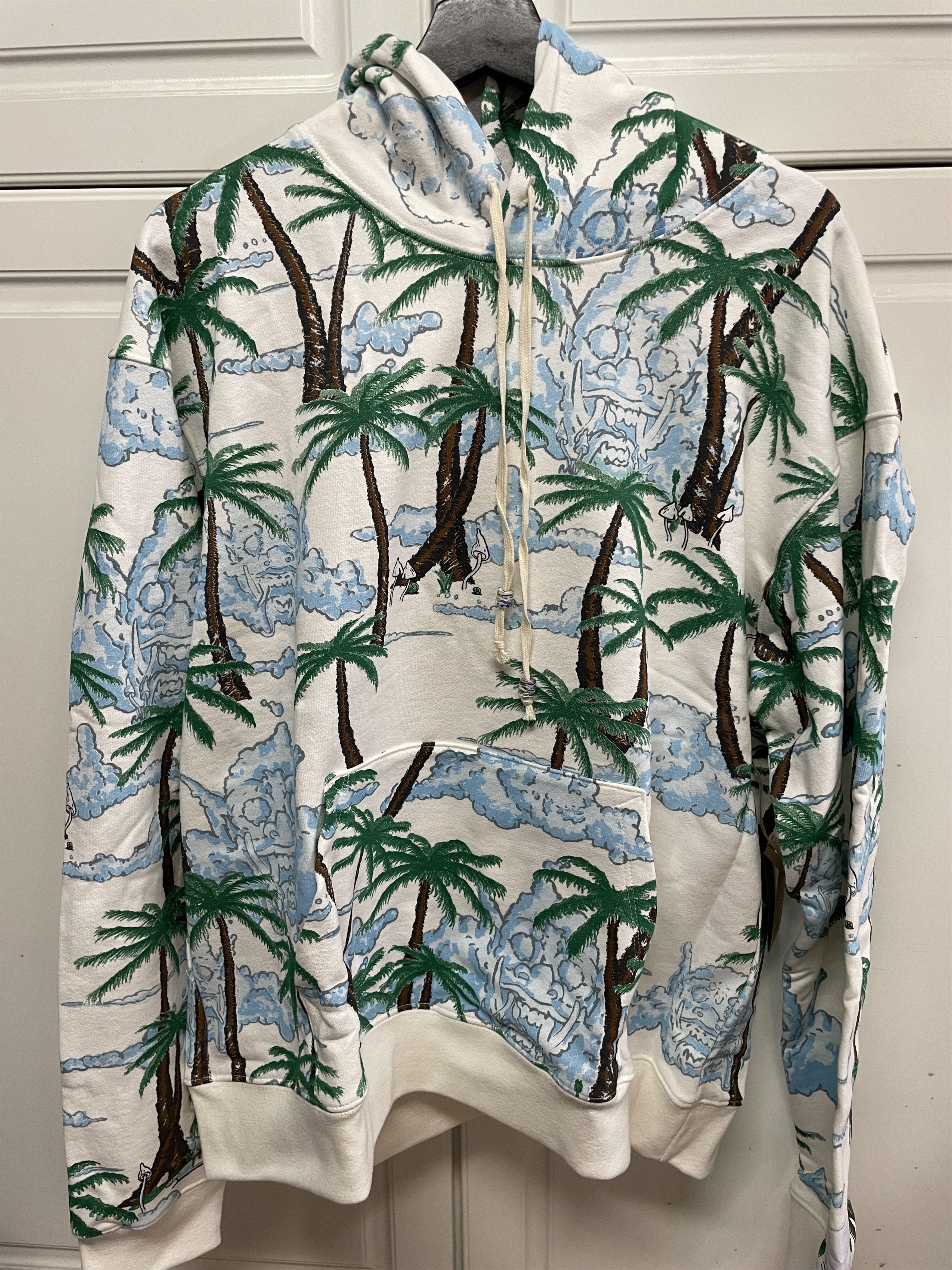 Other WASTED COLLECTIVE PALM TREE WHITE EXTRA LARGE HOODY Size US XL / EU 56 / 4 - 1 Thumbnail