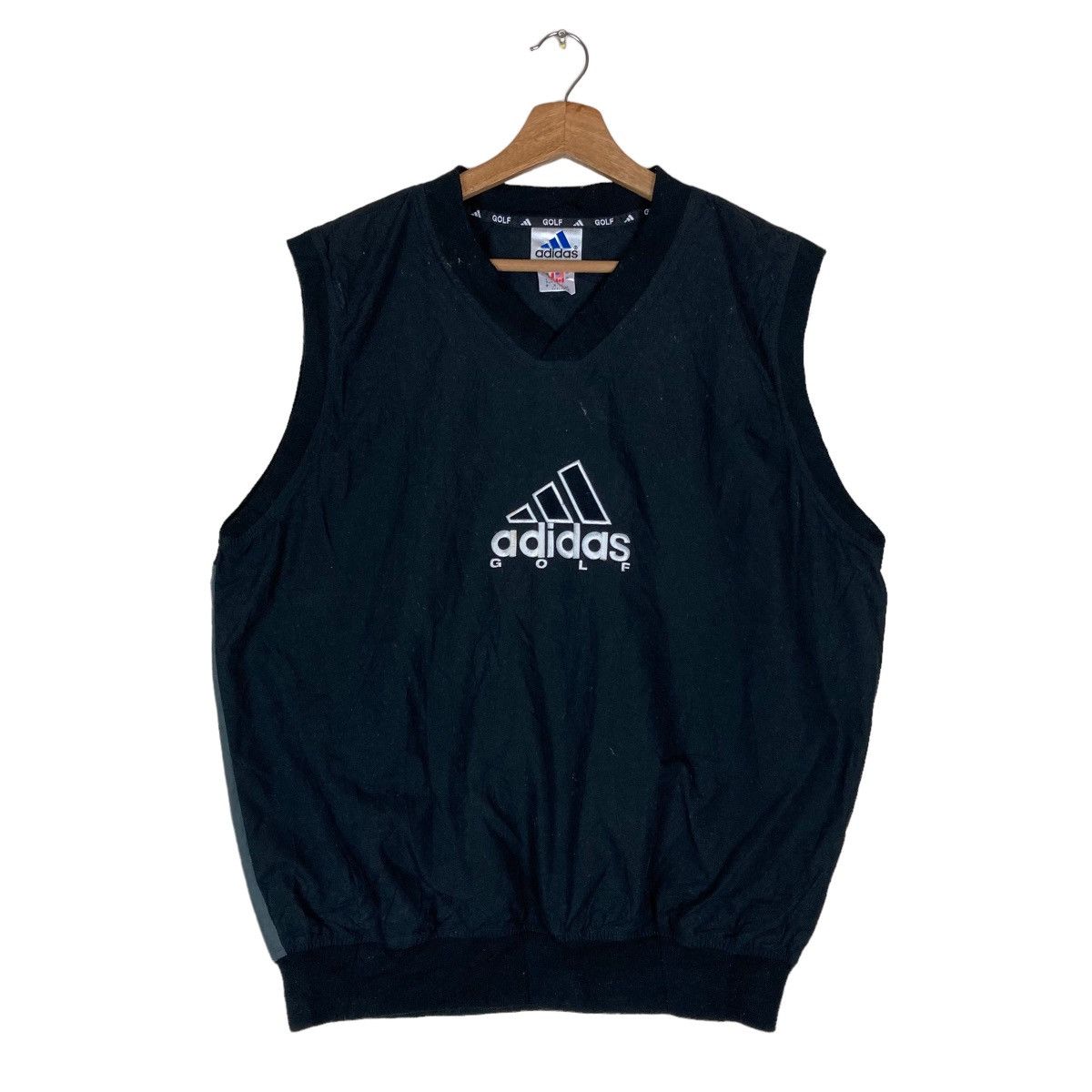 Adidas Adidas Middle Logo Sleeveless Pullover Jumper Sweatshirt Size US L / EU 52-54 / 3 - 1 Thumbnail