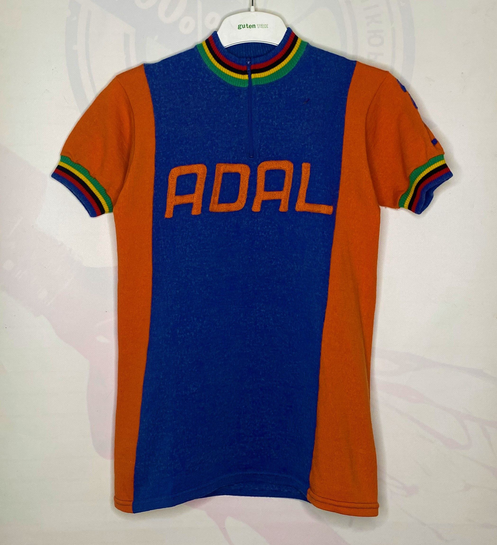 ADAL TEAM MERINO WOOL CYCLING JERSEY VINTAGE RETRO SIZE S