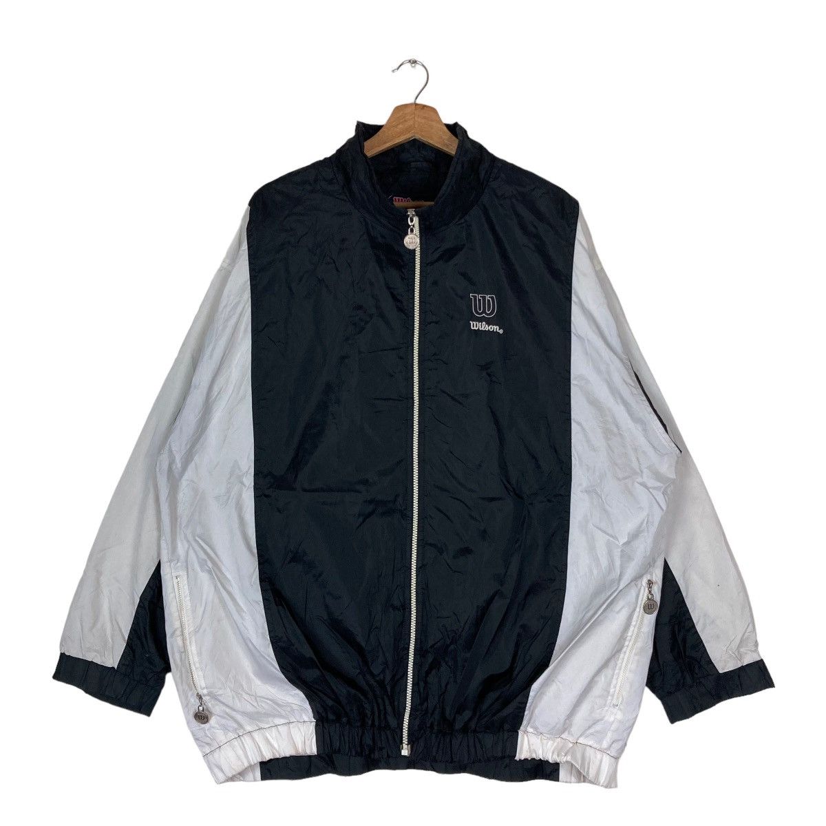 Wilson Vintage Wilson USA Two Tone Full Zipper Windbreaker Jacket Size US XXL / EU 58 / 5 - 1 Thumbnail